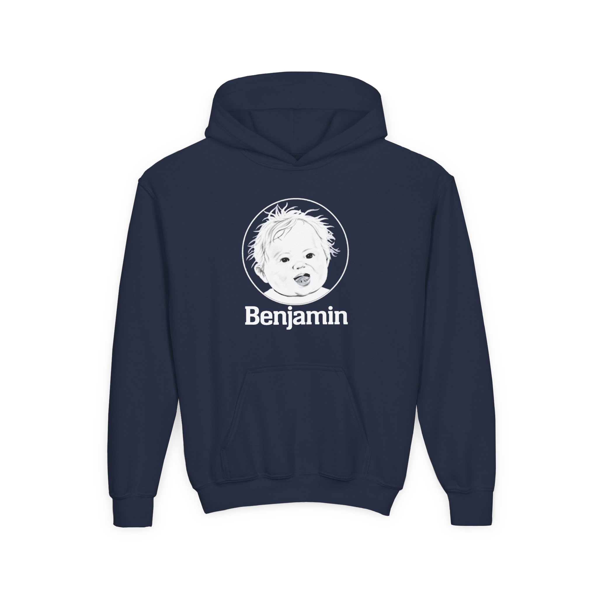 Garrett Watts Baby Benjamin Youth Heavy Blend Hooded Sweatshirt - Image 13