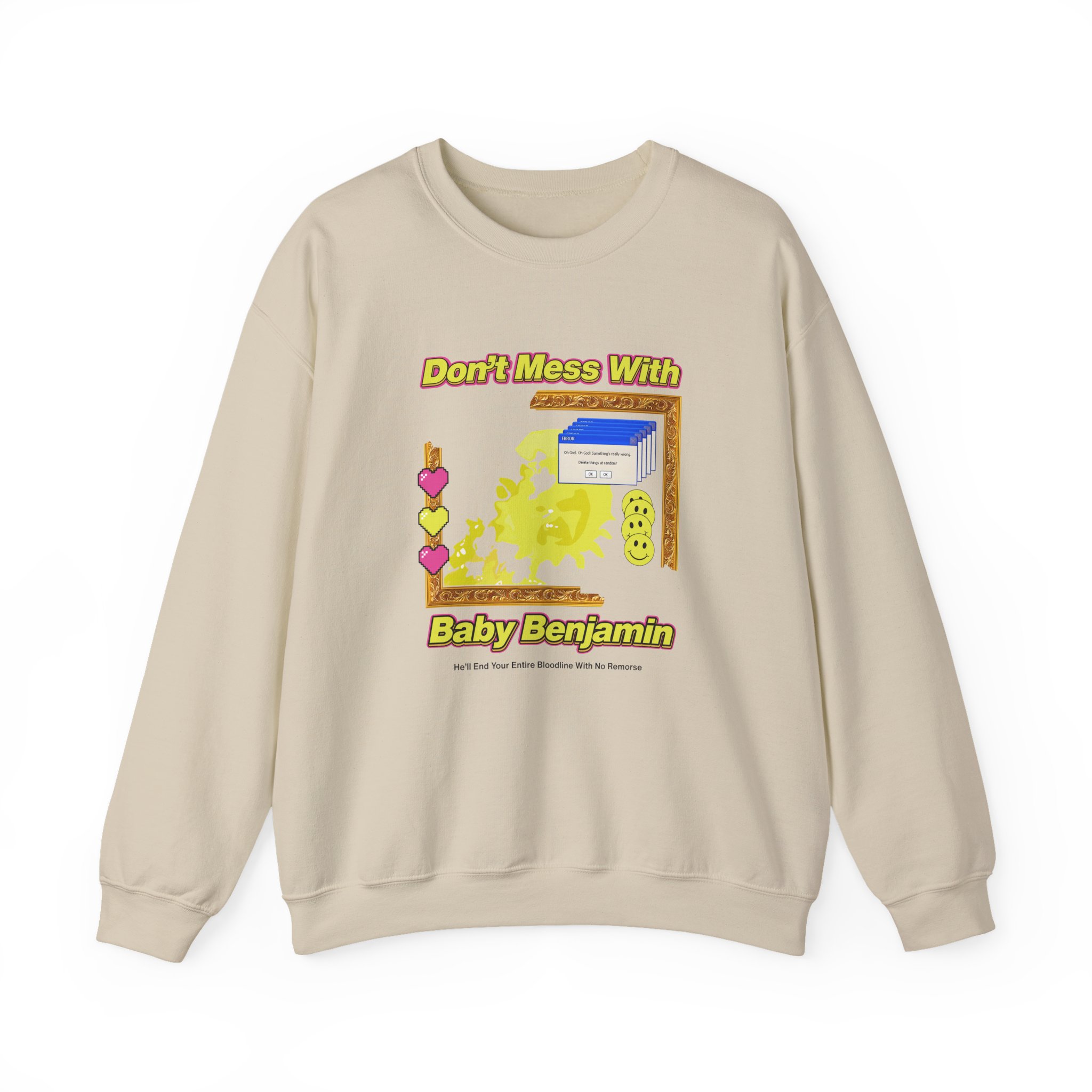Garrett Watts Don't Mess With Baby Benjamin Unisex Heavy Blend™ Crewneck Sweatshirt - Image 7