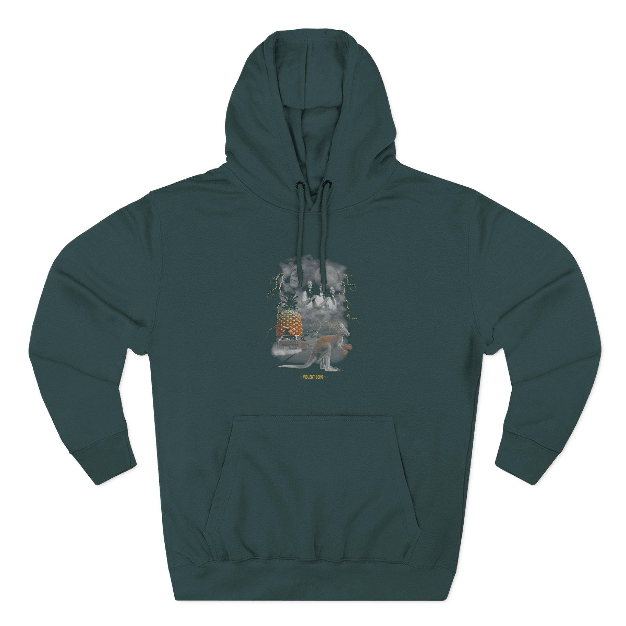 Violent Soho Far Que Truck Stop Three-Panel Fleece Hoodie - Image 5