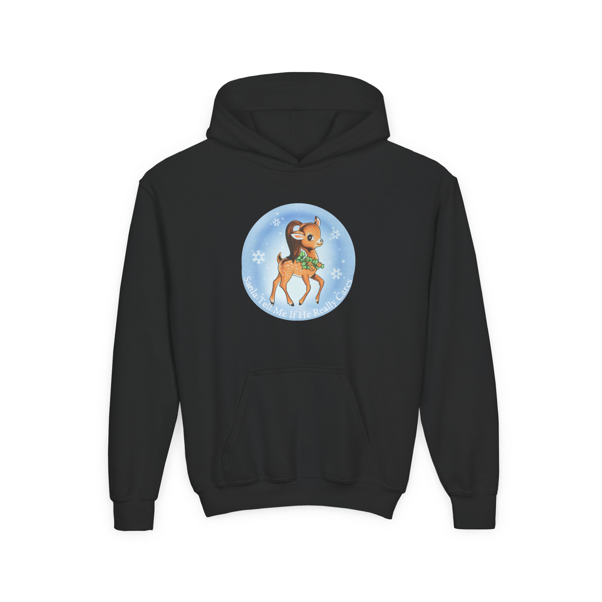 AG Santa Tell Me Youth Heavy Blend Hooded Sweatshirt