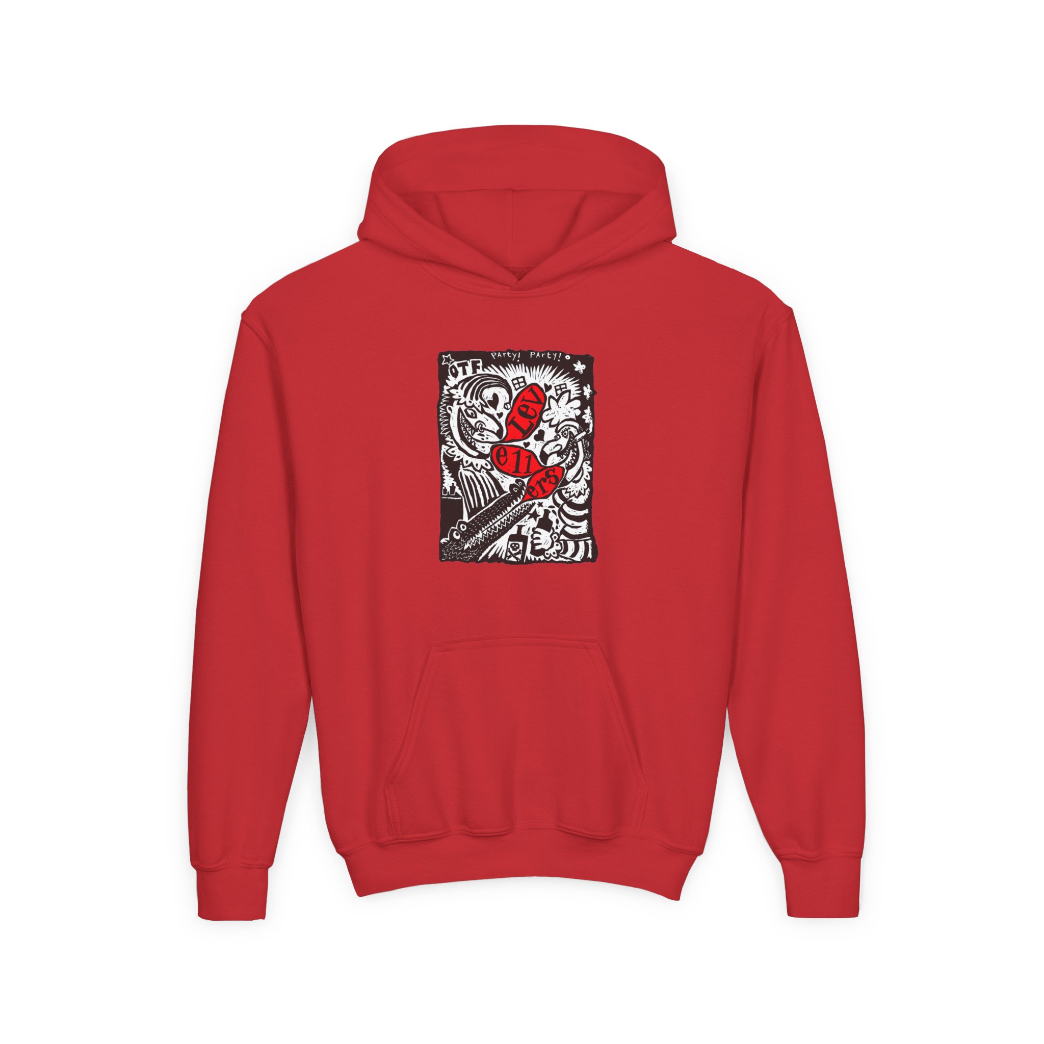 Levellers Party Party Youth Heavy Blend Hooded Sweatshirt - Image 13