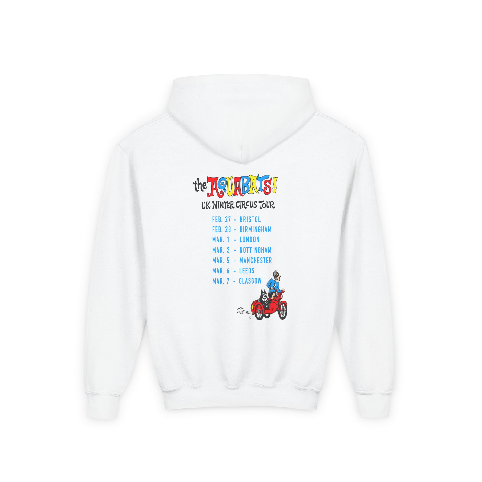 The Aquabats on a Bike! Youth Heavy Blend Hooded Sweatshirt - Image 2