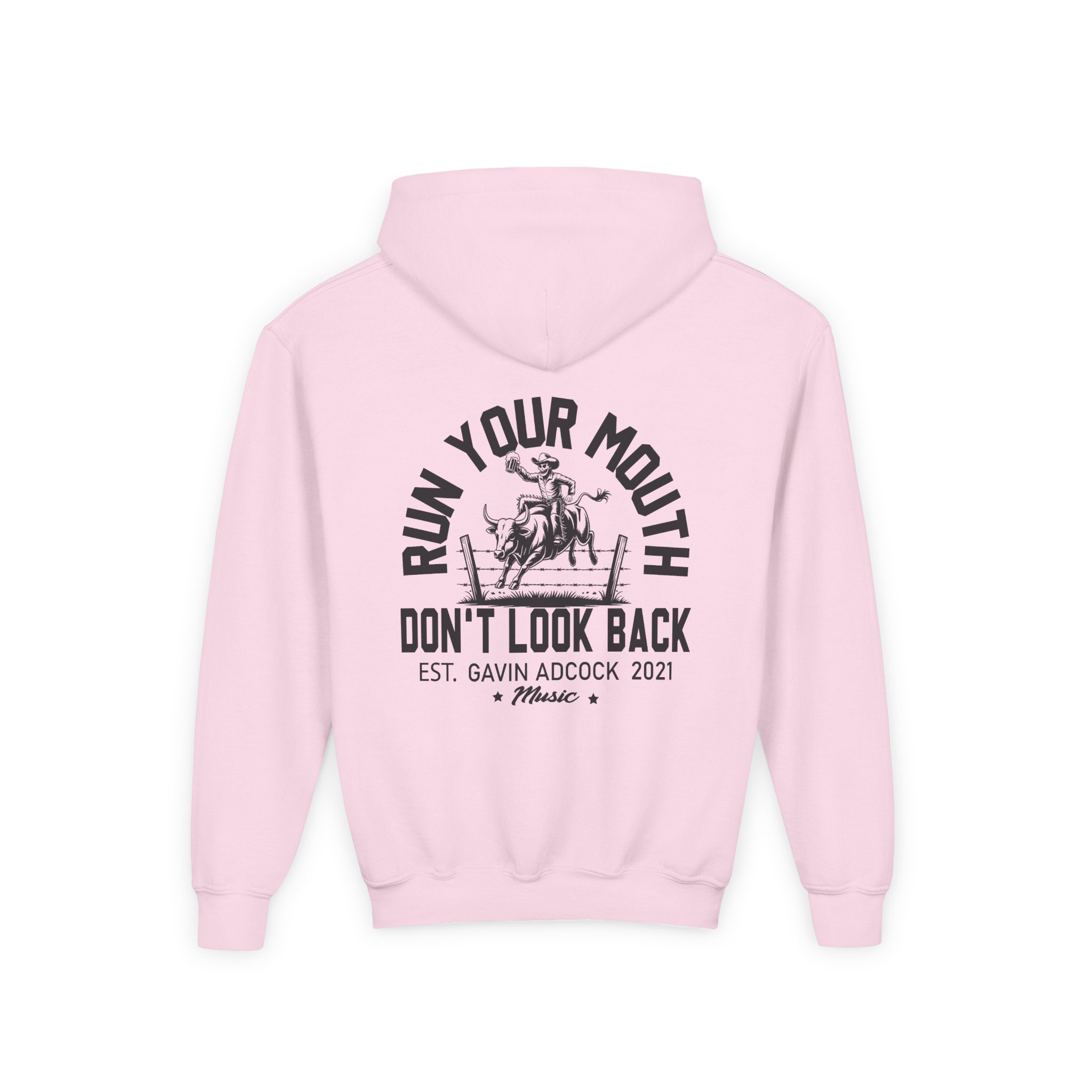 Gavin Adcock Run Your Mouth Youth Heavy Blend Hooded Sweatshirt - Image 6