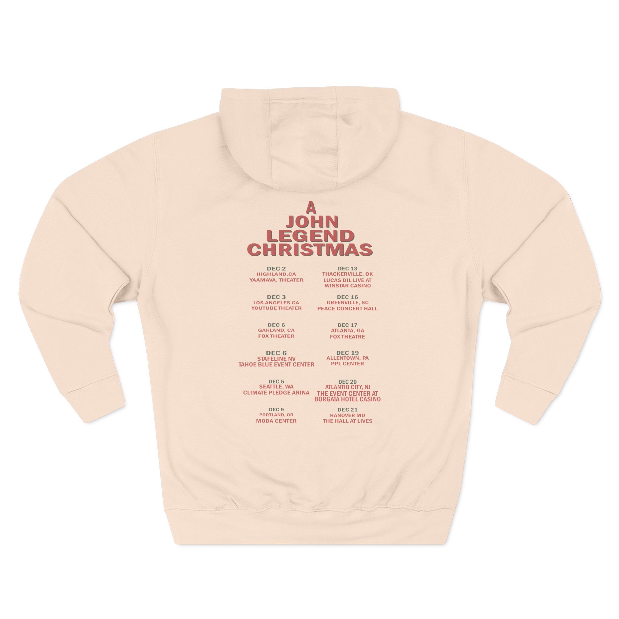 John Legend Ivory Tour Three-Panel Fleece Hoodie - Image 8