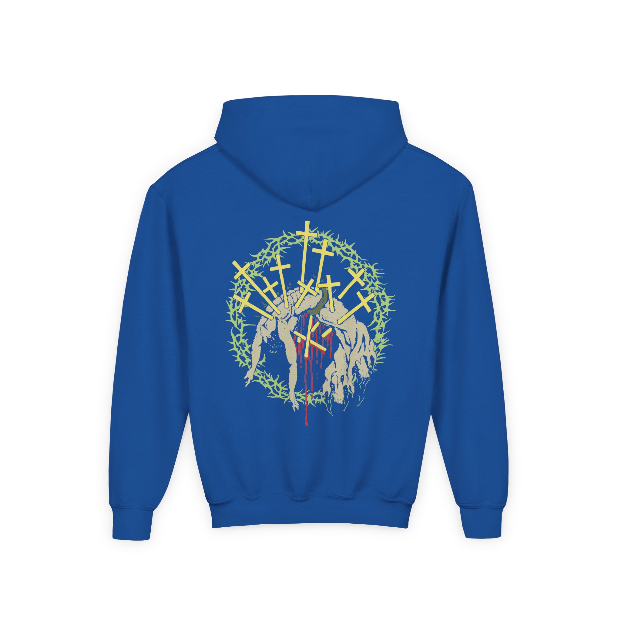 Knocked Loose Crown of Thorns Youth Heavy Blend Hooded Sweatshirt - Image 6