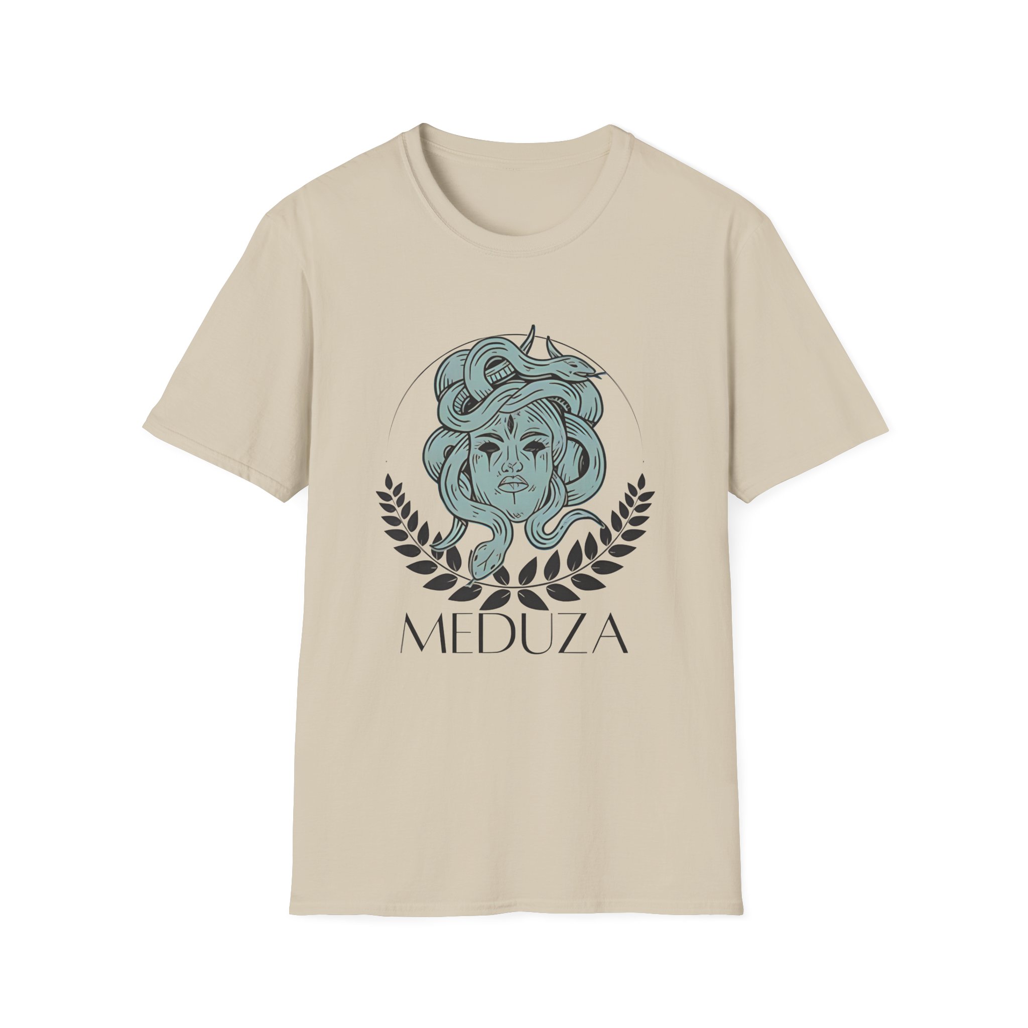 Meduza Head Fleece Unisex Softstyle T-Shirt - Image 3