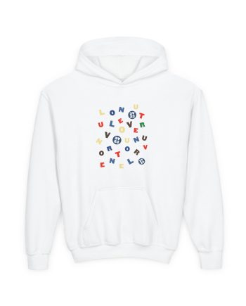 Love on Tour Letras Youth Heavy Blend Hooded Sweatshirt
