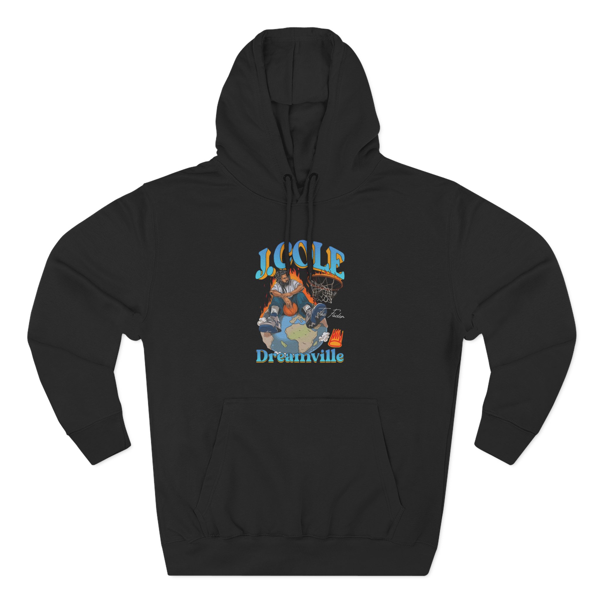 J Cole "Dreamville World" Three-Panel Fleece Hoodie