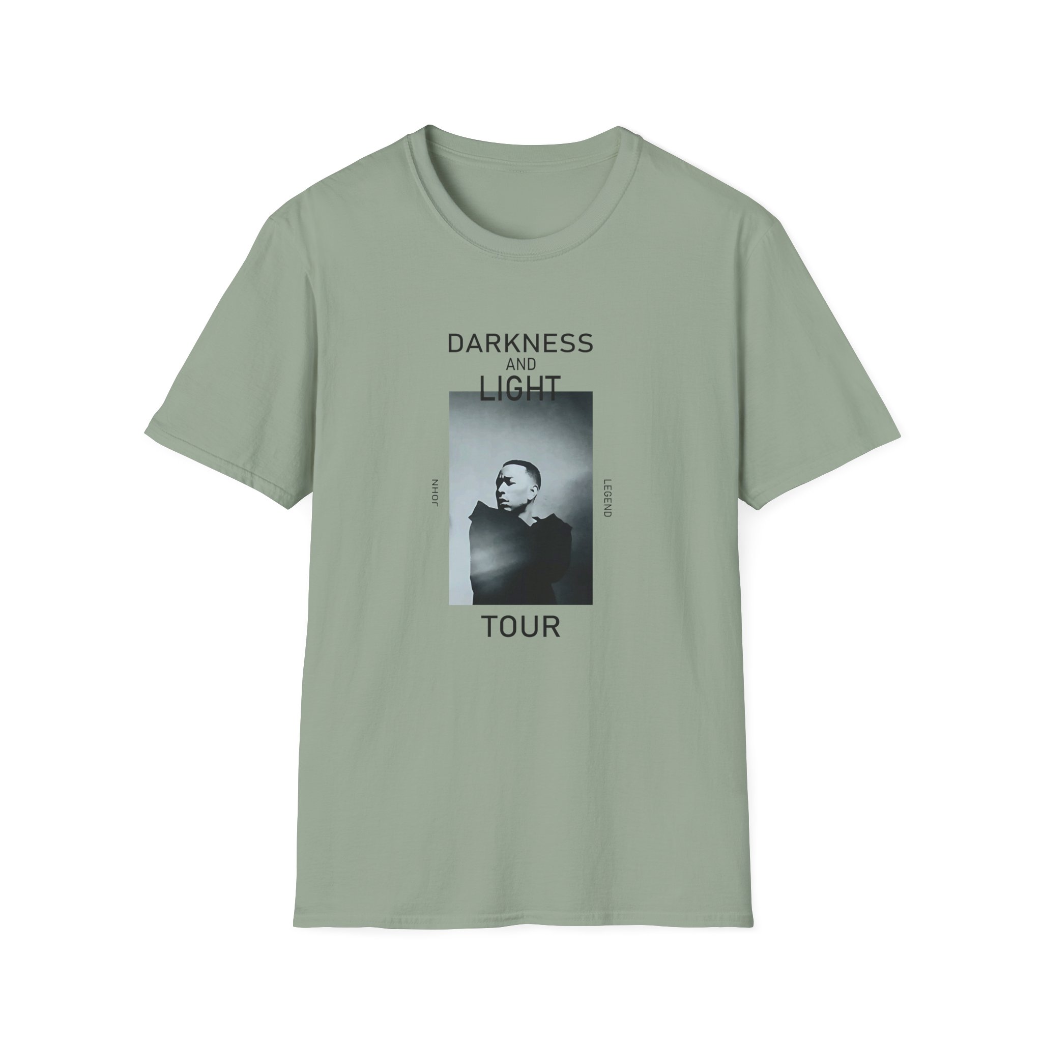 John Legend Darkness Portrait Unisex Softstyle T-Shirt - Image 17