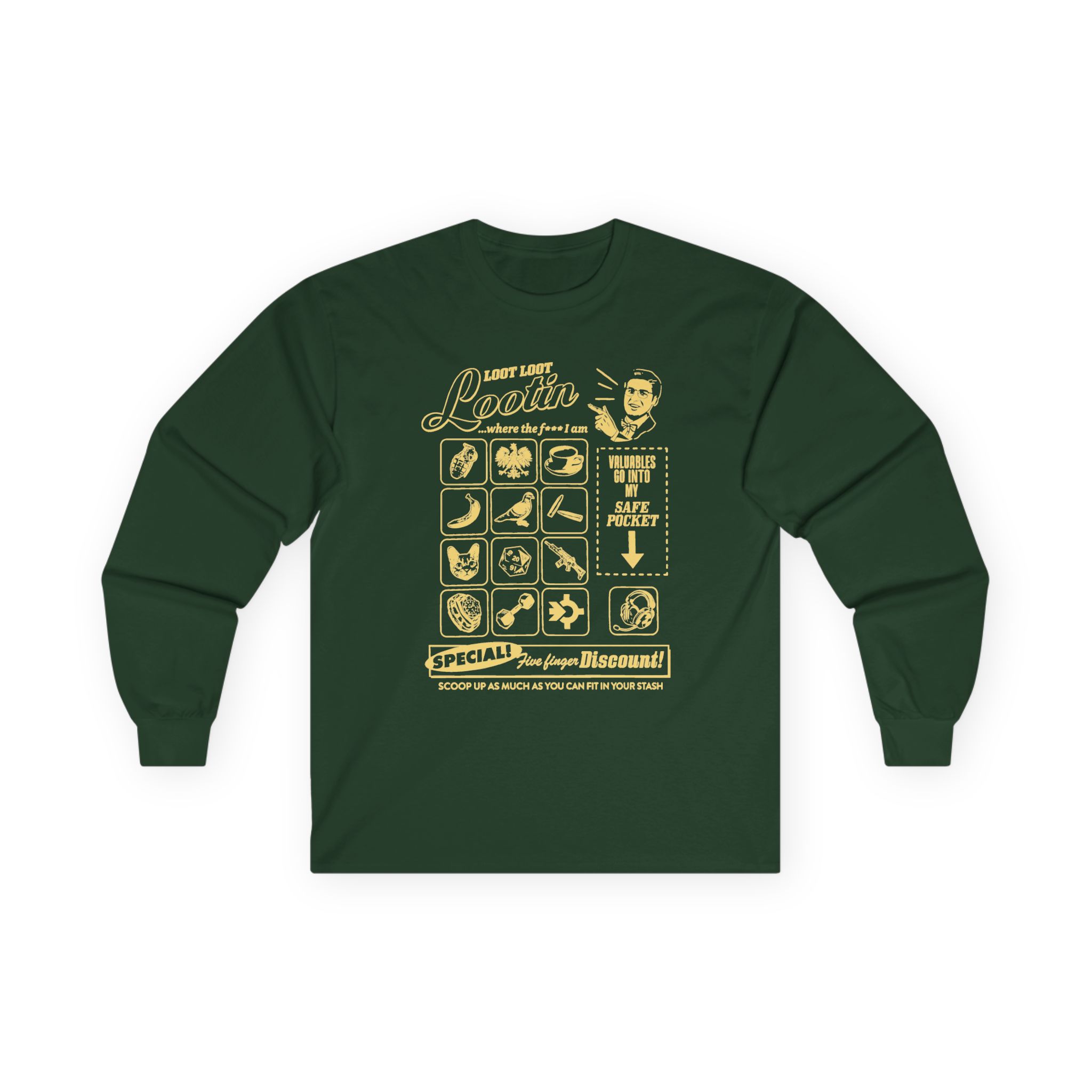 Shroud Loot Loot Unisex Ultra Cotton Long Sleeve Tee - Image 7