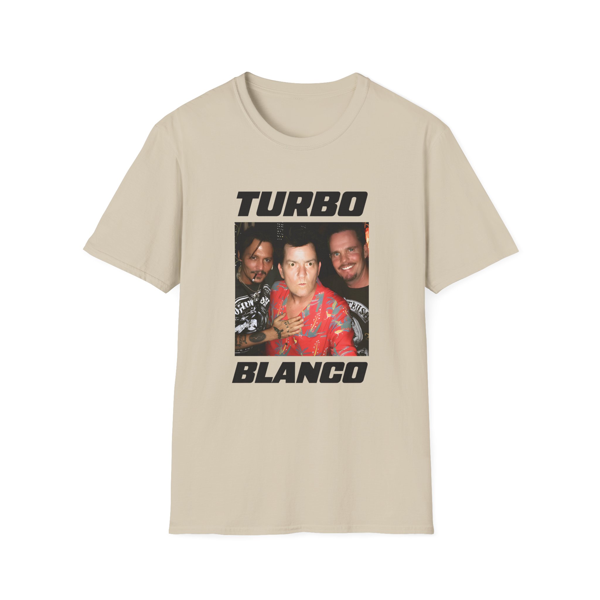 Chris Lorenzo Turbo Blanco Unisex Softstyle T-shirt - Image 3