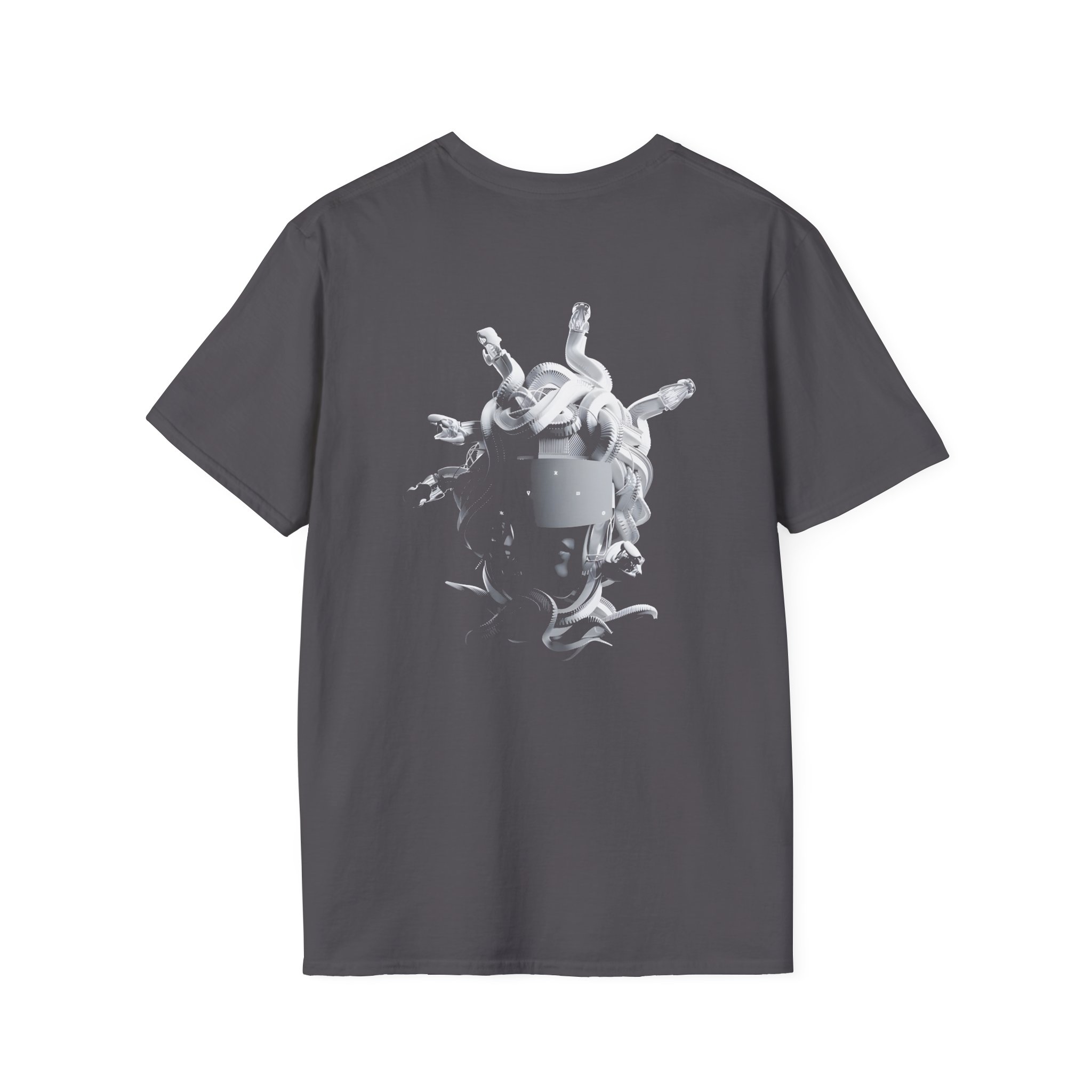 Meduza Greyscale Head Unisex Softstyle T-Shirt - Image 10