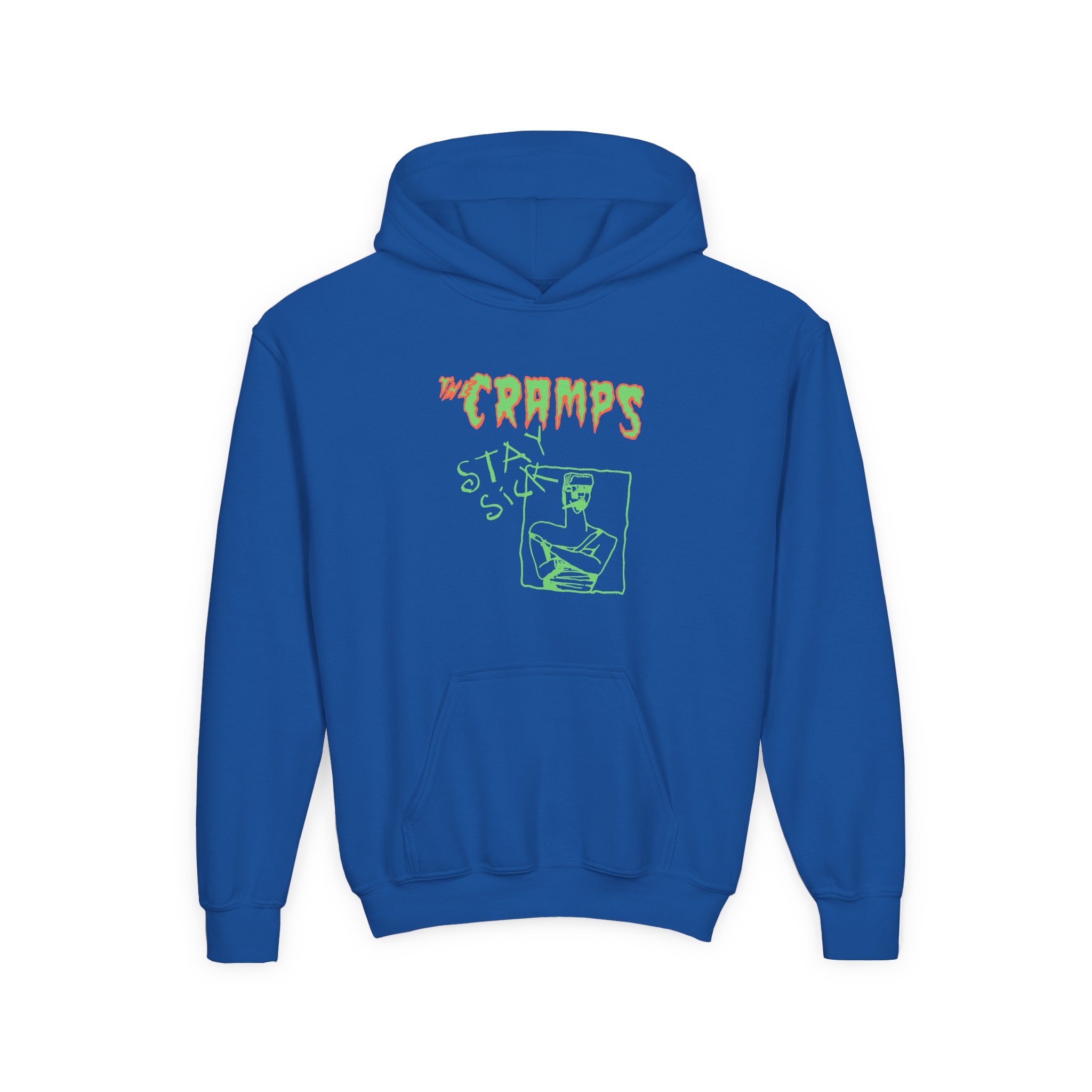 The Cramps Stay Sick Youth Heavy Blend Hooded Sweatshirt - Image 5