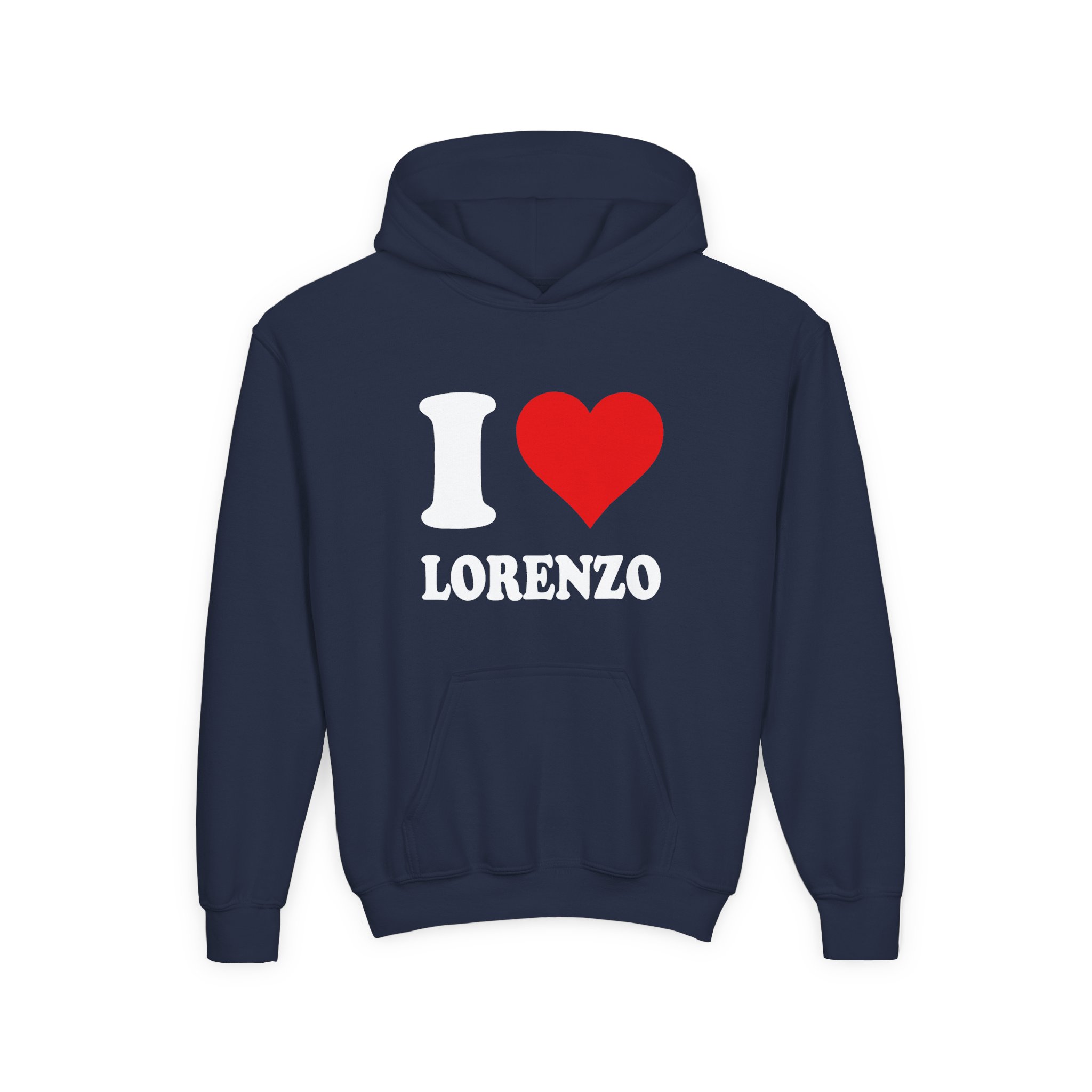 Youth Chris Lorenzo I Love Heavy Blend Hooded Sweatshirt - Image 11