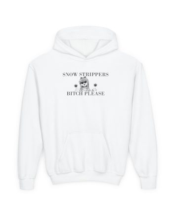 Youth Snow Strippers Bitch Please Heavy Blend Hooded Sweatshirt