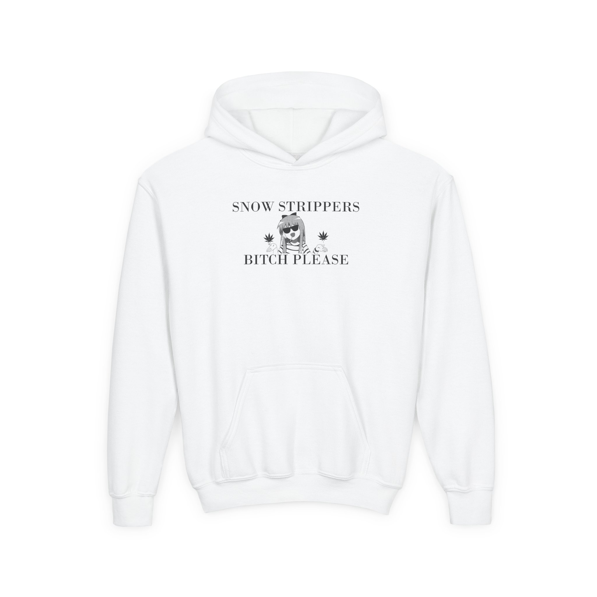 Youth Snow Strippers Bitch Please Heavy Blend Hooded Sweatshirt