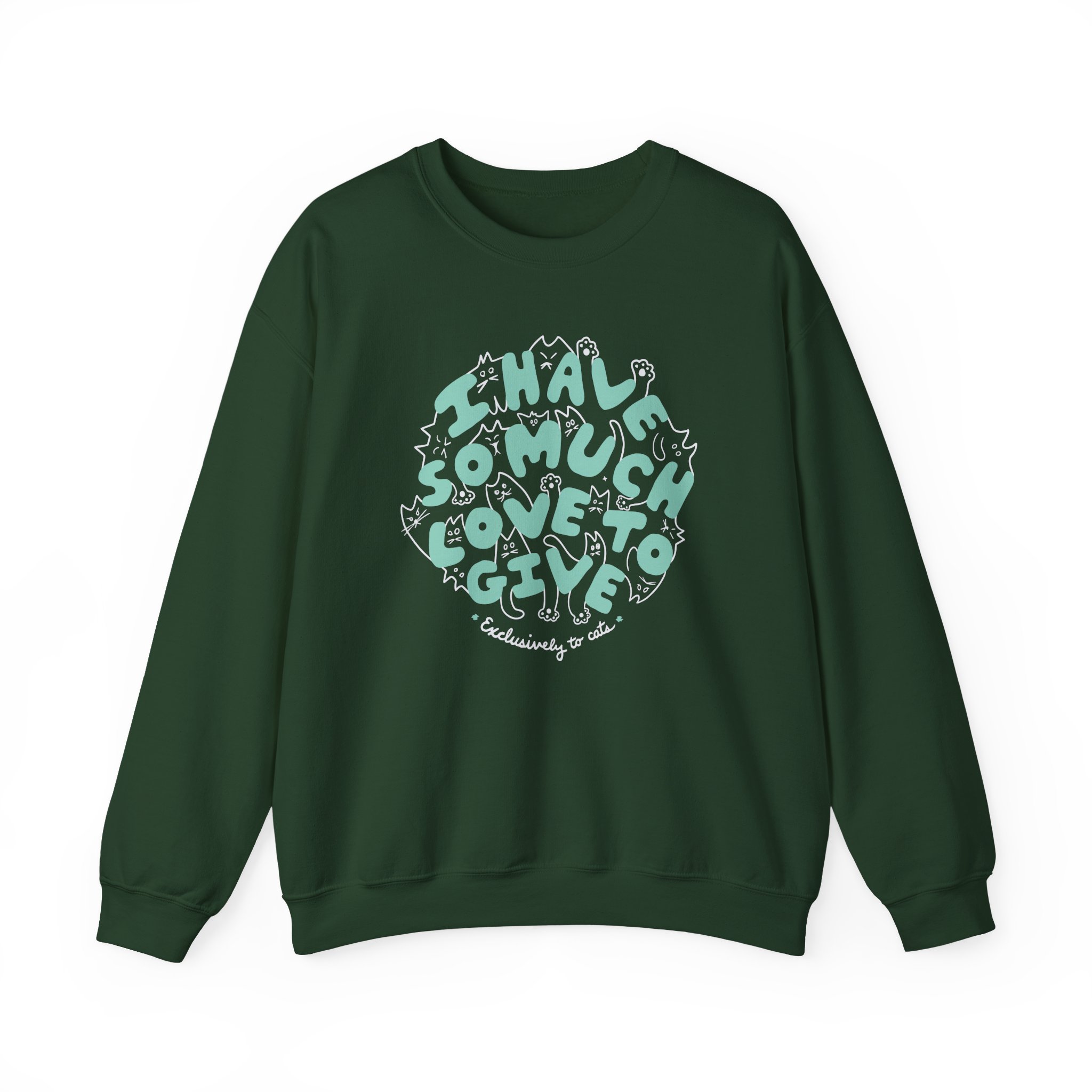 Dropout Exclusively To Cats Unisex Heavy Blend™ Crewneck Sweatshirt - Image 7