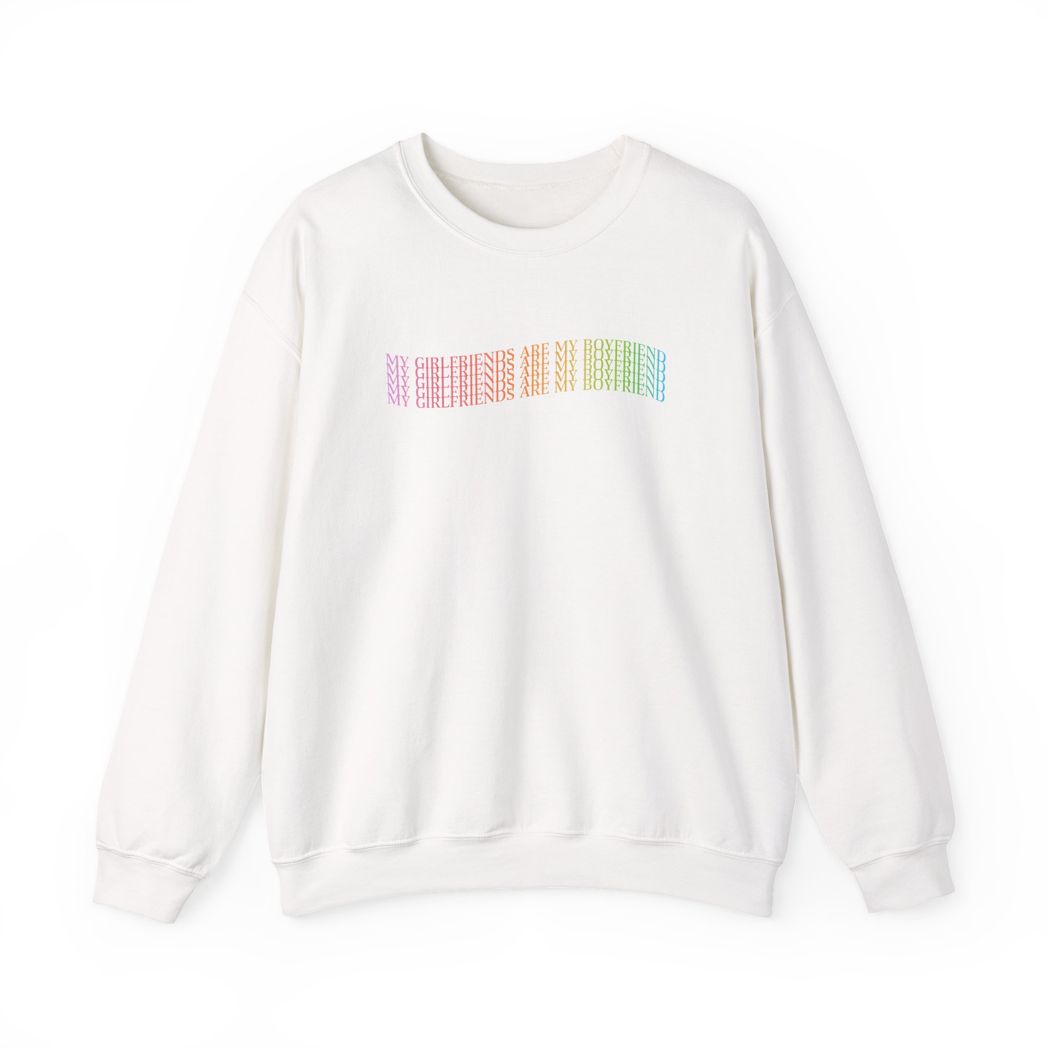 D L My Girlfriends Are My Boyfriend Pride Unisex Heavy Blend™ Crewneck Sweatshirt