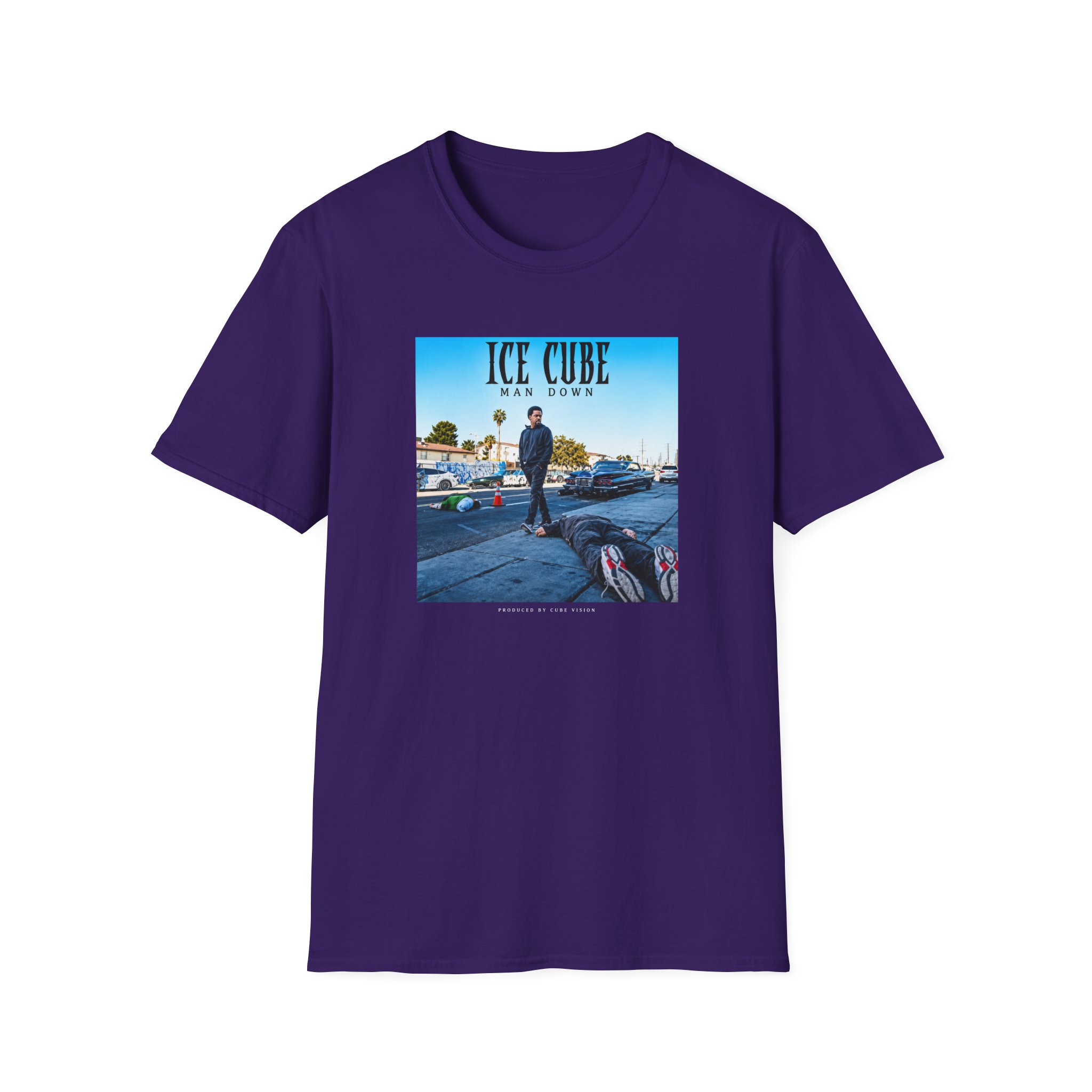 Ice Cube Man Down Street Unisex Softstyle T-Shirt - Image 21