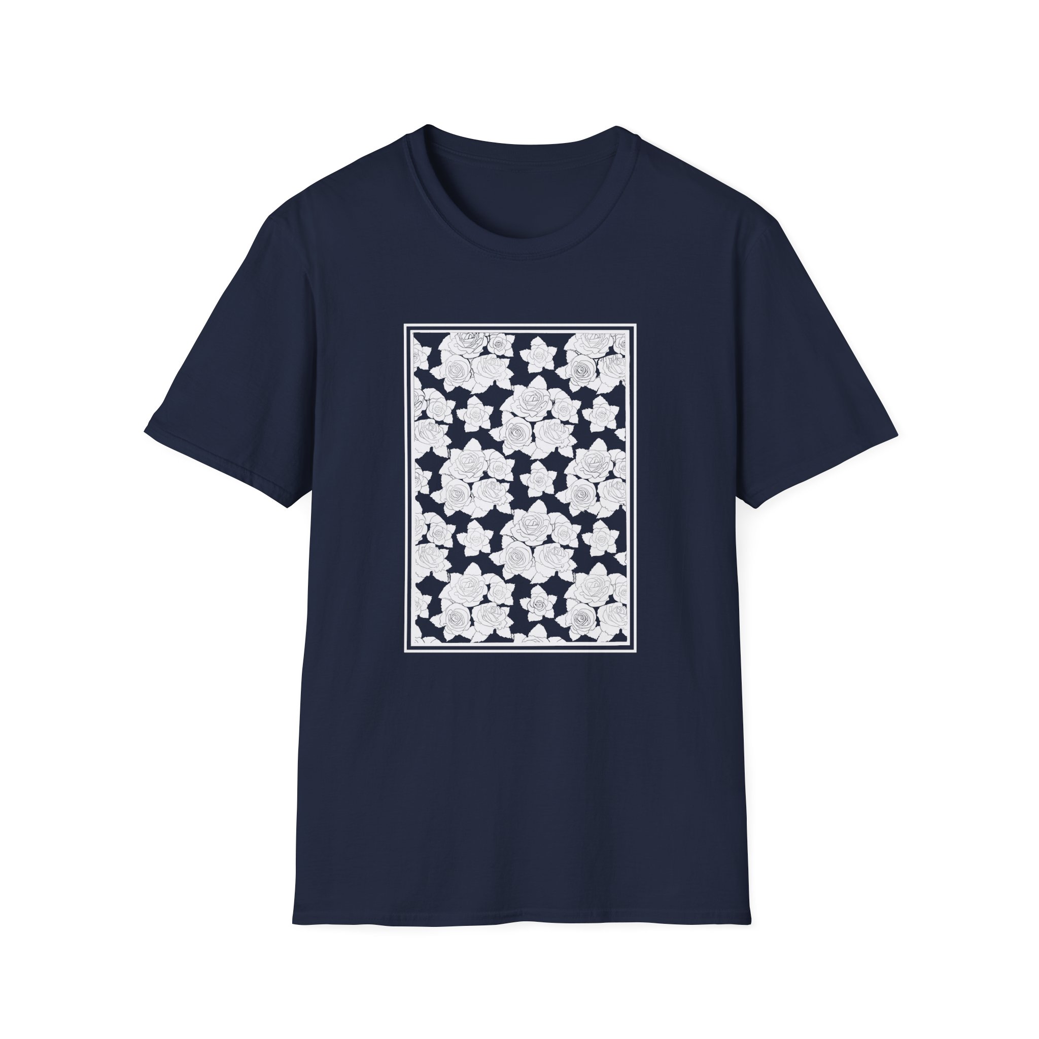 Smoke Floral Unisex Softstyle T-Shirt - Image 21