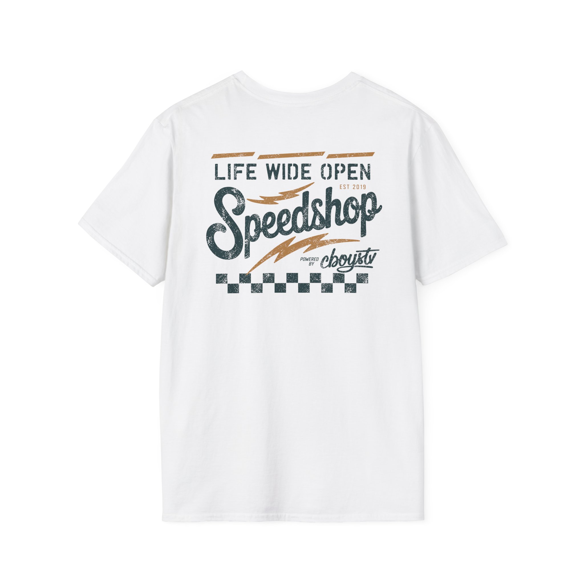 Cboystv Speed Shop Unisex Softstyle T-Shirt - Image 2