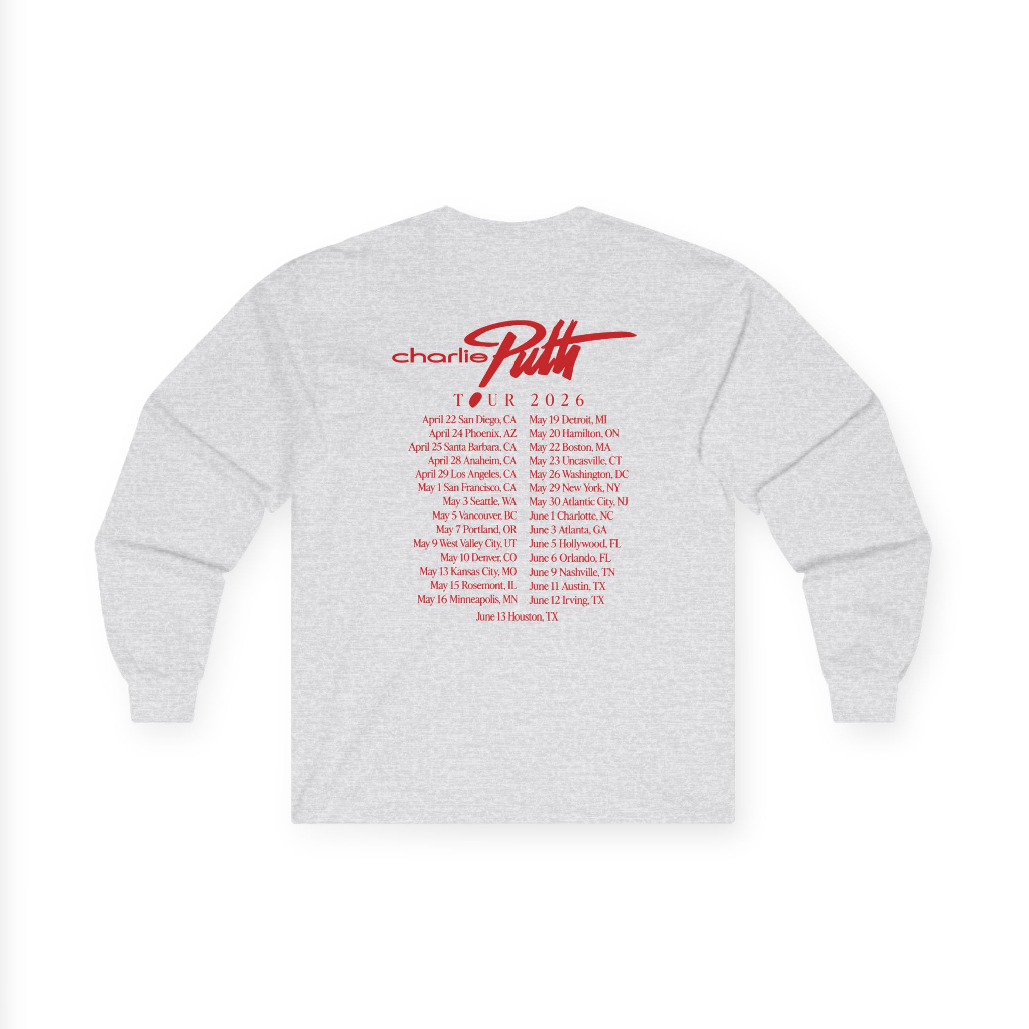 Charlie Puth Whatever's Clever! 2026 Unisex Ultra Cotton Long Sleeve Tee - Image 4