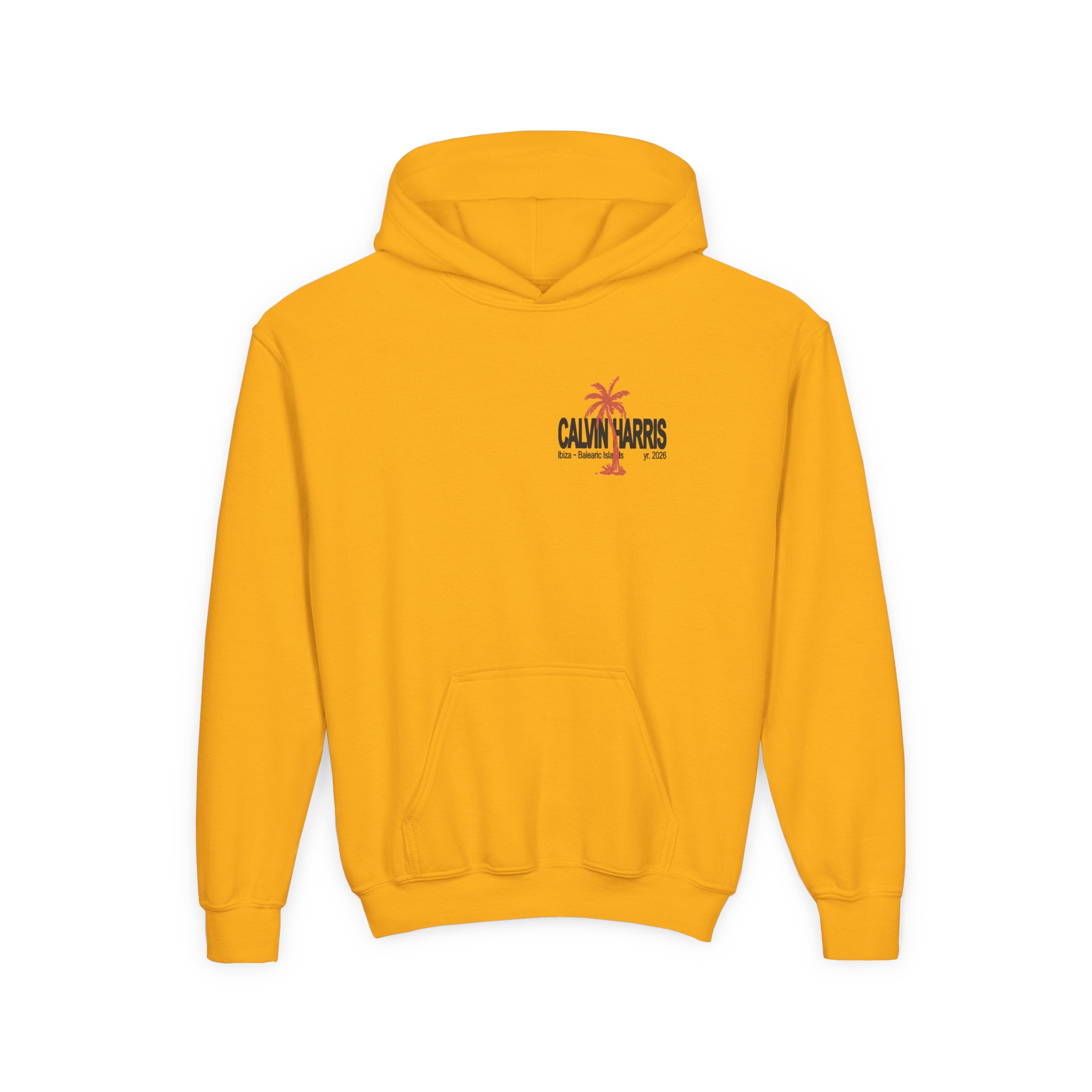 Youth Calvin Harris Ecru Palm Heavy Blend Hooded Sweatshirt - Image 5