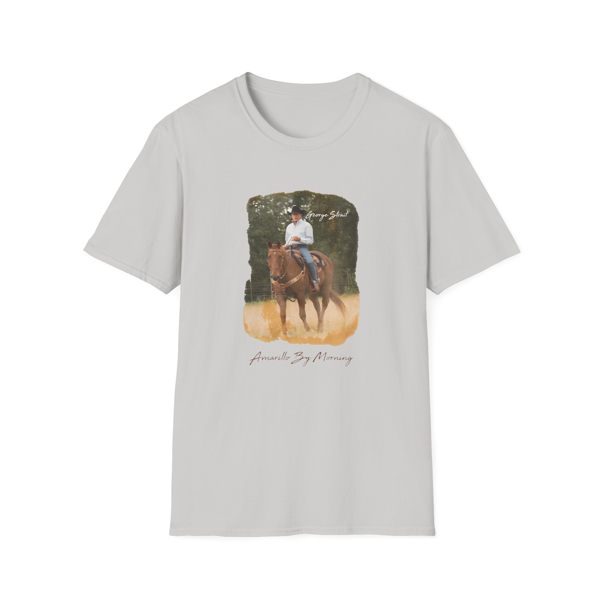 George Strait Amarillo by Morning Unisex Softstyle T-Shirt - Image 5
