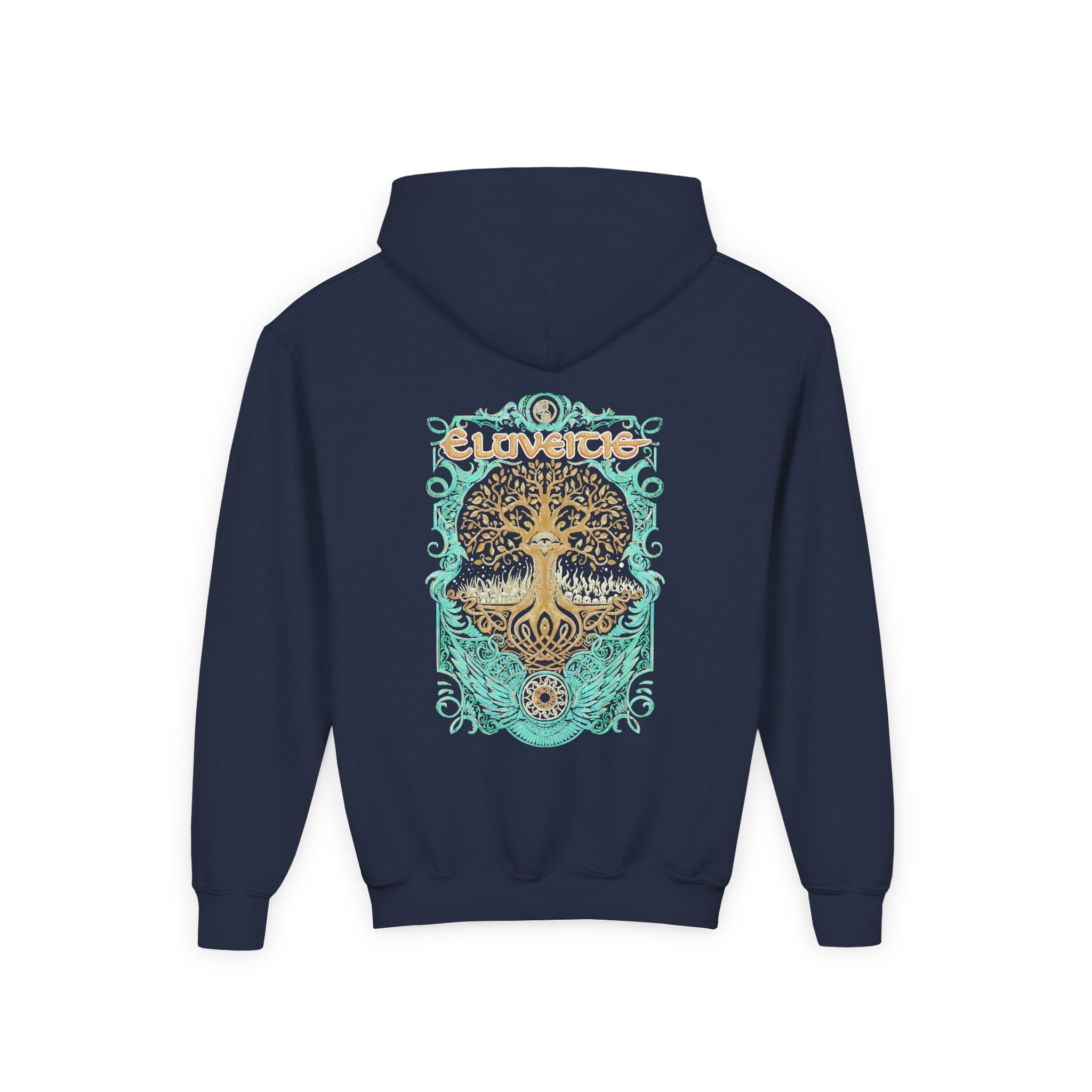 Eluveitie Celtic Tree Youth Heavy Blend Hooded Sweatshirt - Image 4