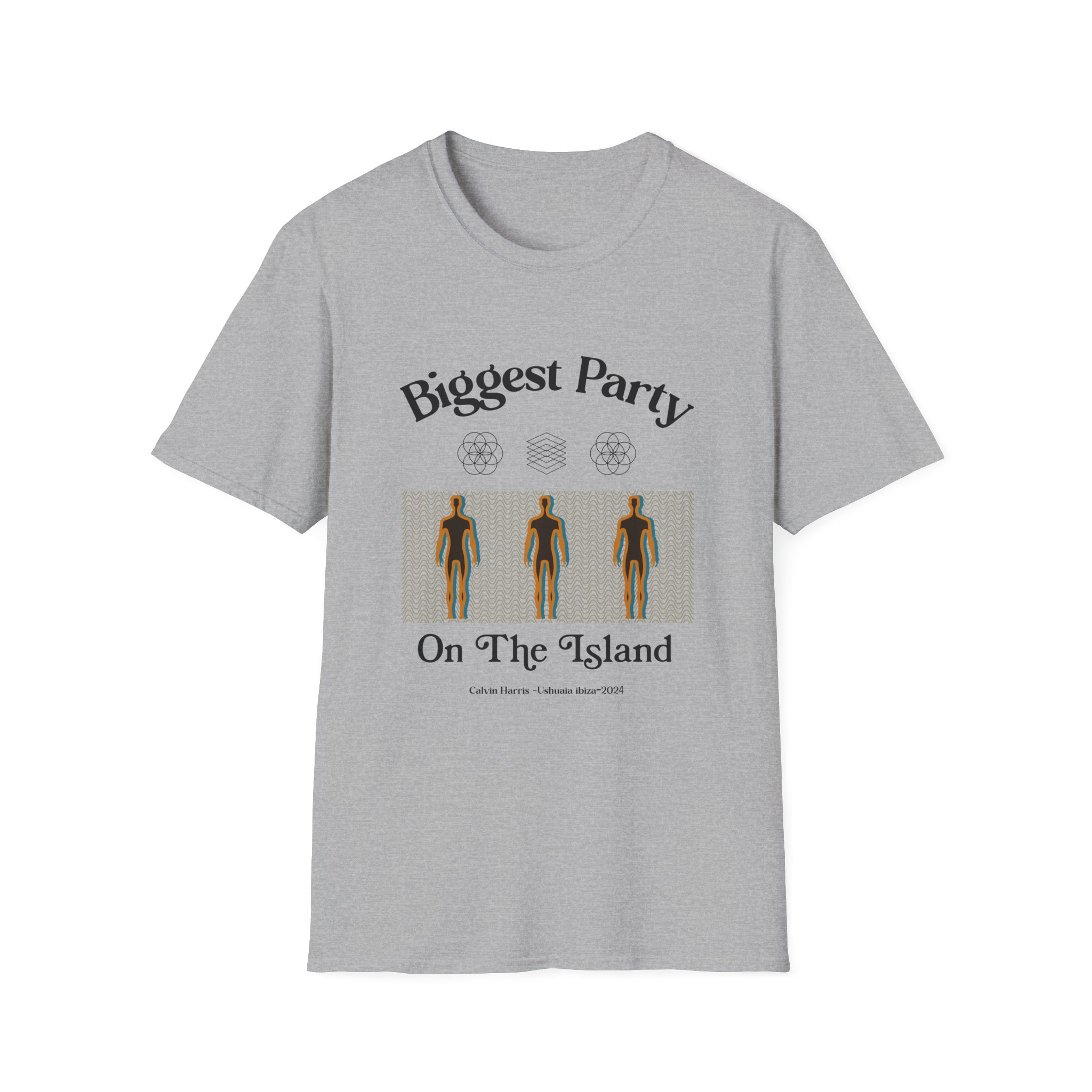 Calvin Harris Ushuaia Higher Island Party Unisex Softstyle T-Shirt - Image 7