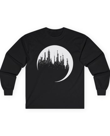 Dropout Unsleeping City Glow-In-The-Dark Unisex Ultra Cotton Long Sleeve Tee