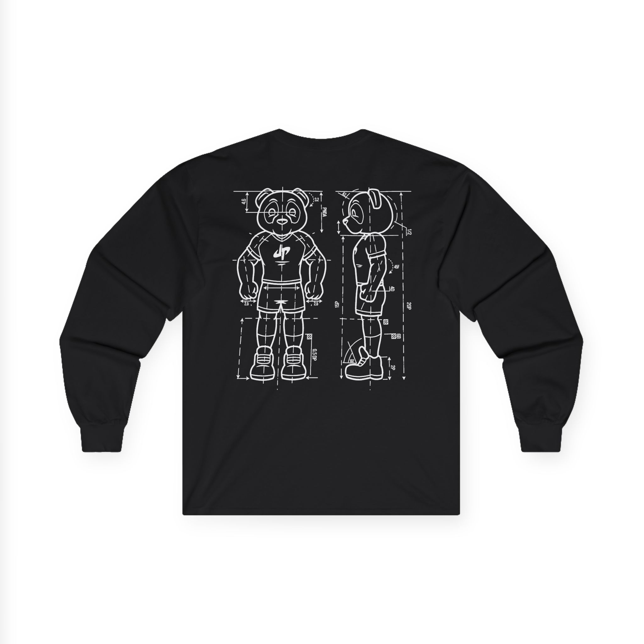 Dude Perfect Blueprint Panda Unisex Ultra Cotton Long Sleeve Tee - Image 2
