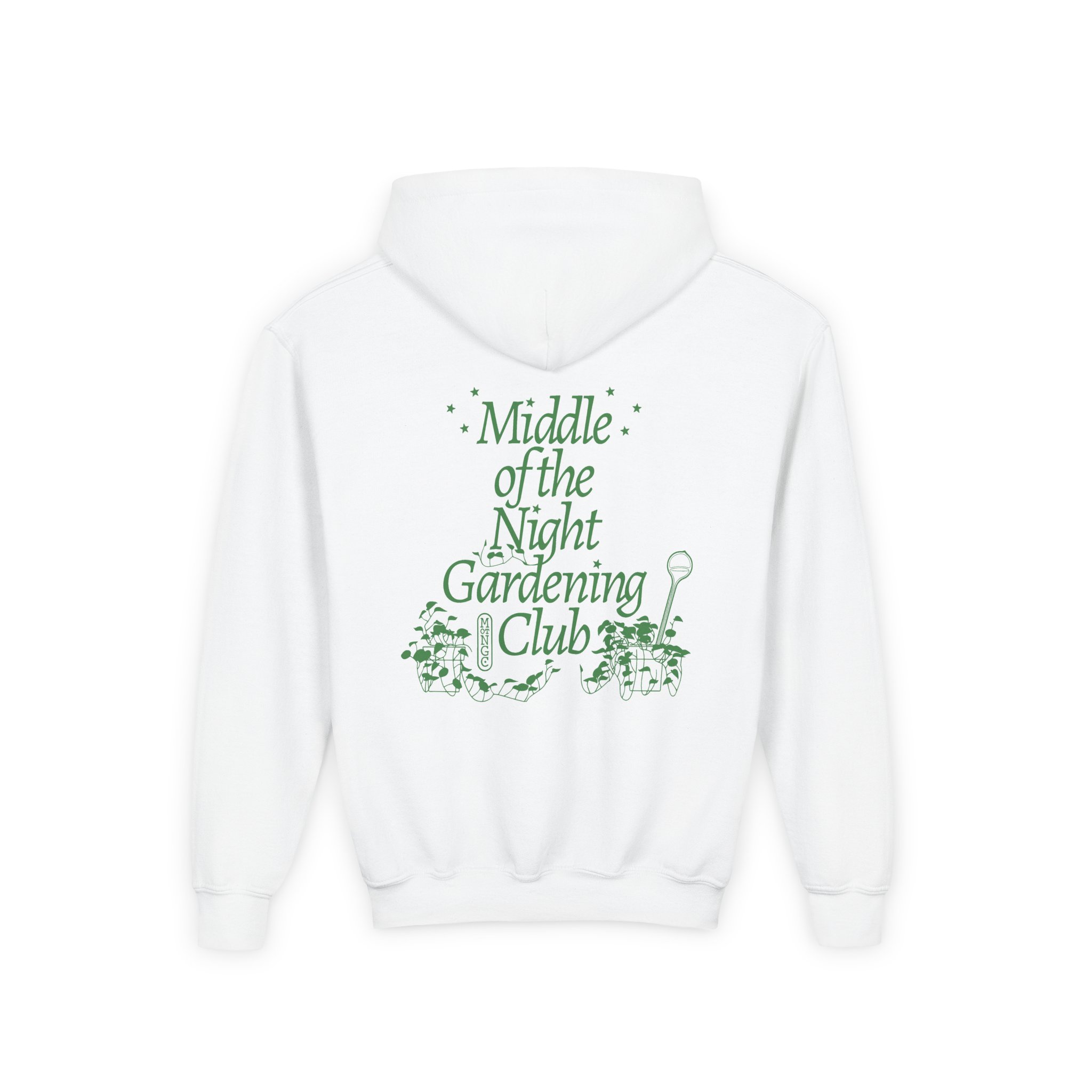 Dropout Middle of the Night Gardening Club Youth Heavy Blend Hooded Sweatshirt - Image 4