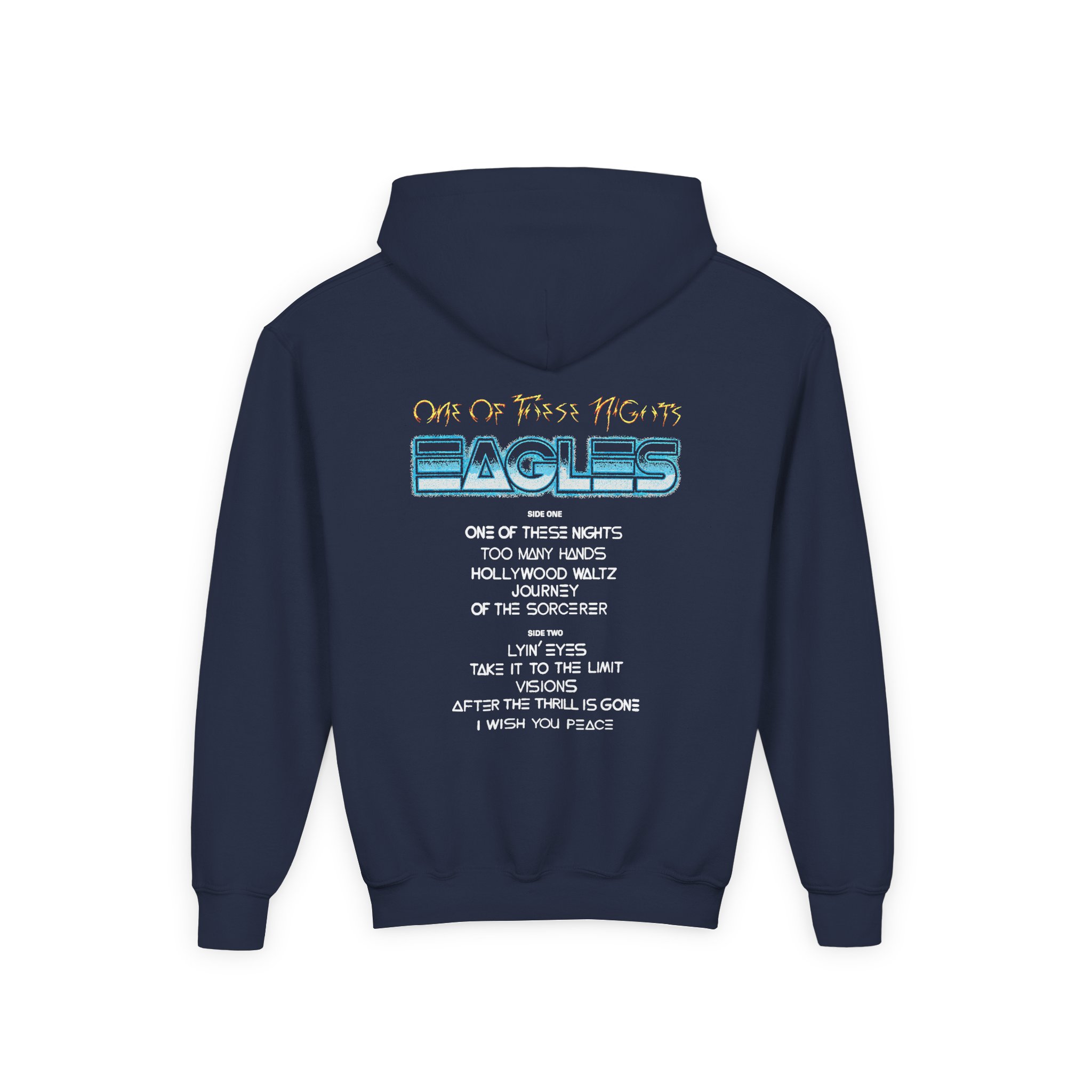 Youth The Eagles One of These Nights Heavy Blend Hooded Sweatshirt - Image 4