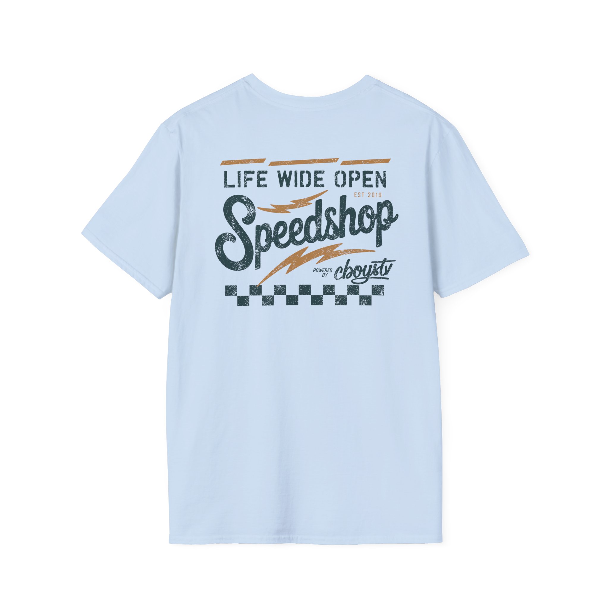 Cboystv Speed Shop Unisex Softstyle T-Shirt - Image 18