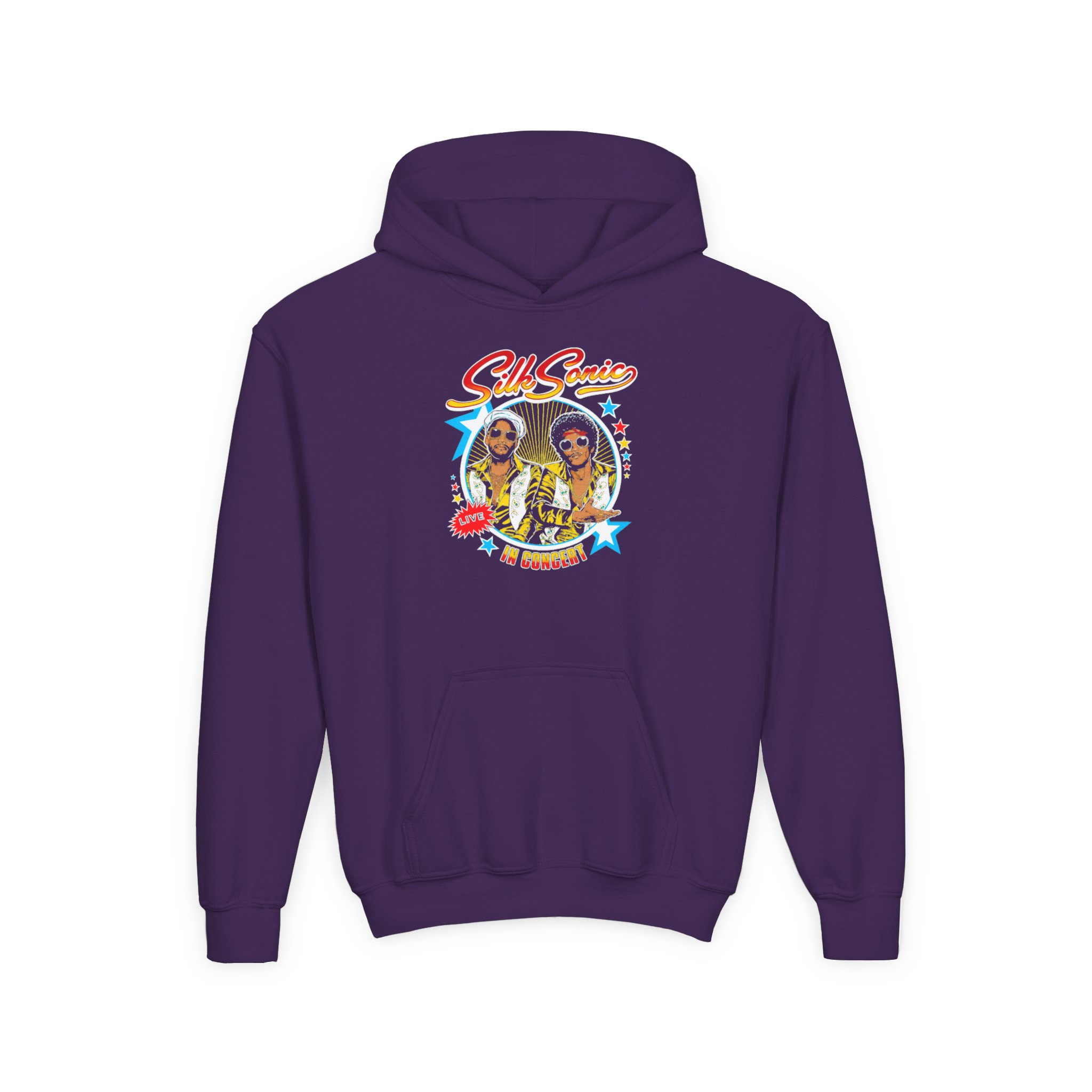 Bruno Mars Silk Sonic in Concert Youth Heavy Blend Hooded Sweatshirt - Image 7