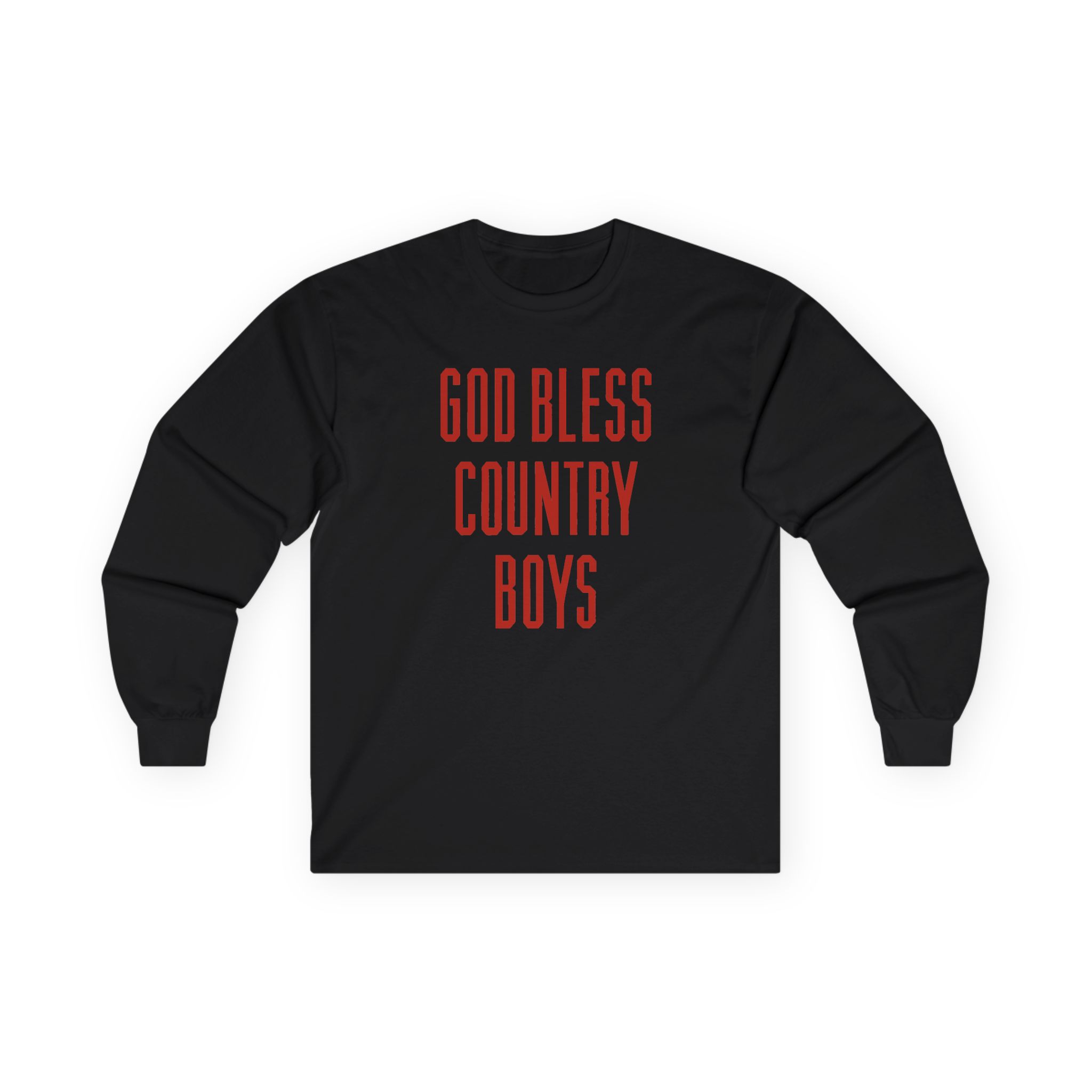 Hd God Bless Country Boys Unisex Ultra Cotton Long Sleeve Tee - Image 3
