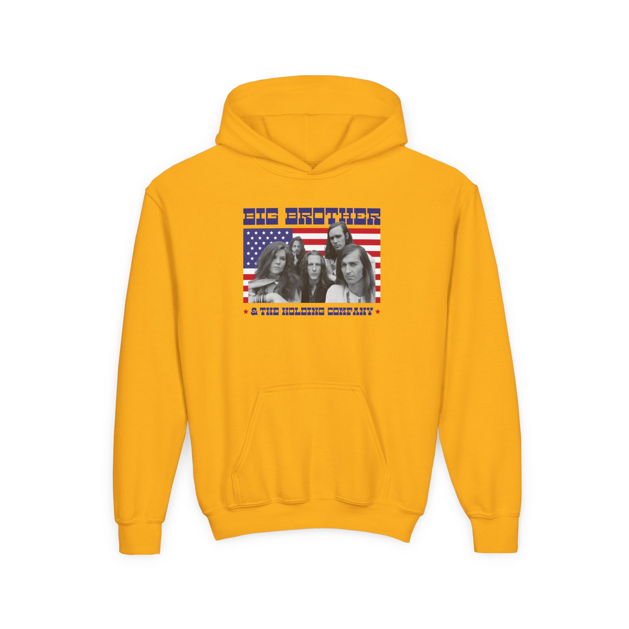 Janis Joplin Big Brother & the Holding Company Youth Heavy Blend Hooded Sweatshirt - Image 5