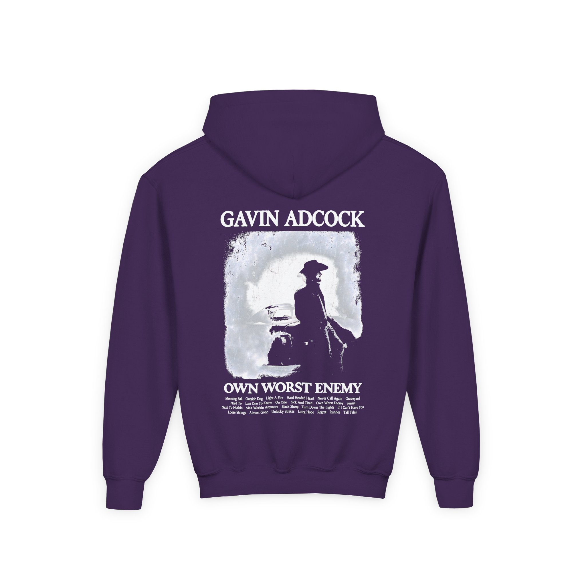 Gavin Adcock My Own Worst Enemy Youth Heavy Blend Hooded Sweatshirt - Image 10