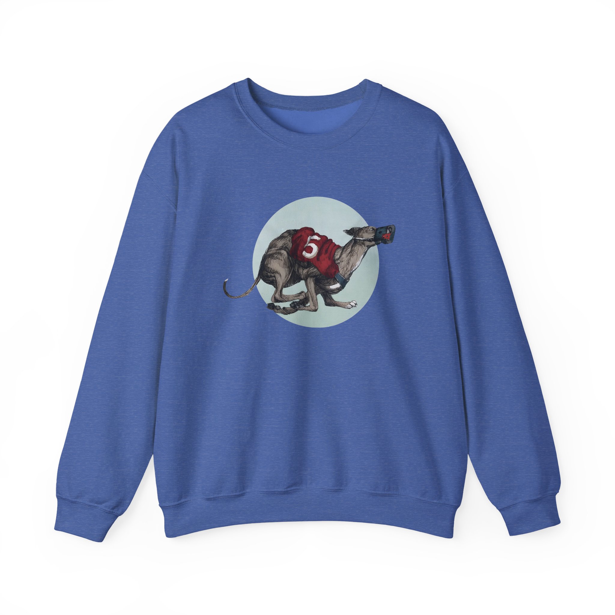 Greyhound Heather Smoke Unisex Heavy Blend™ Crewneck Sweatshirt - Image 7
