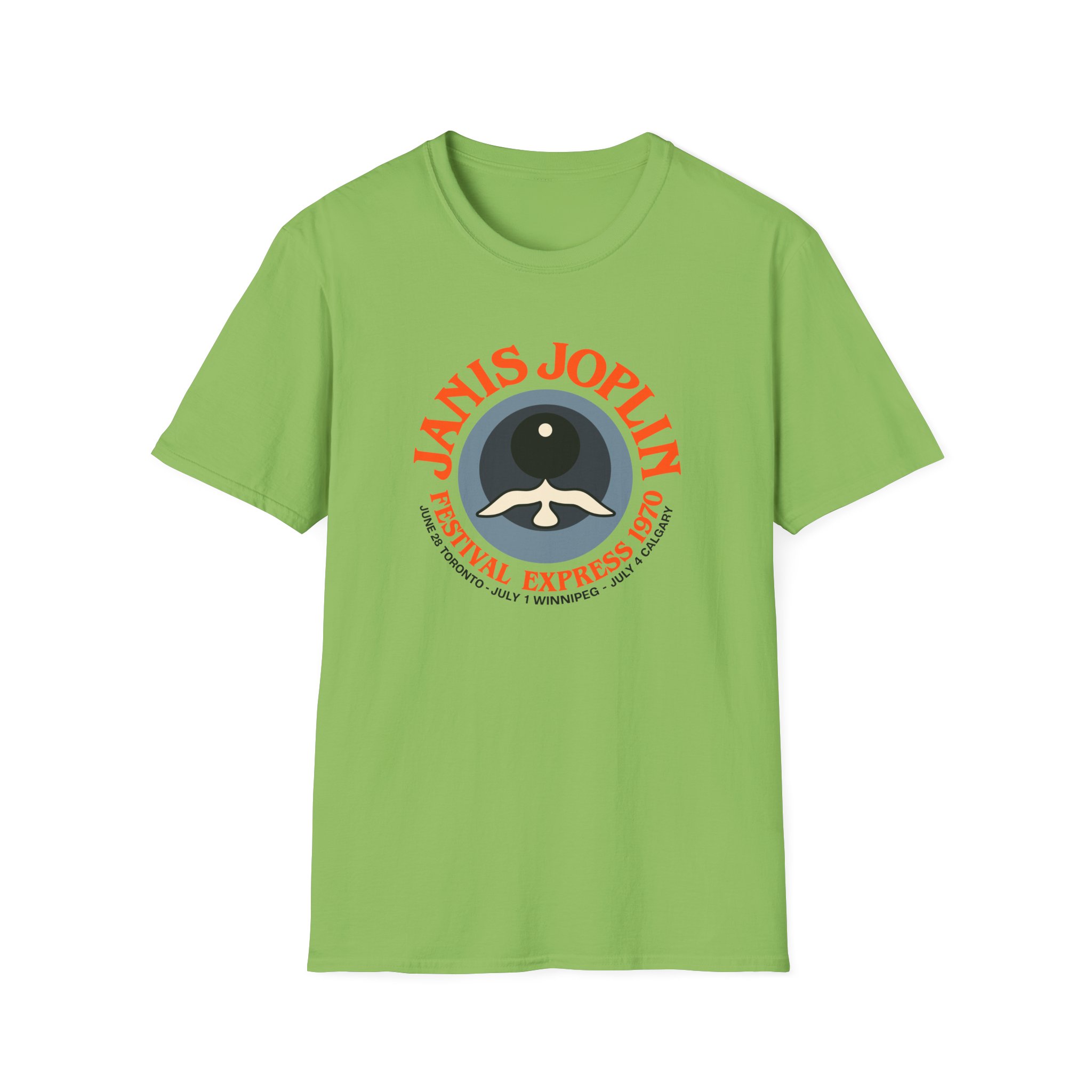 Janis Joplin Festival Express 1970 Unisex Softstyle T-Shirt - Image 17