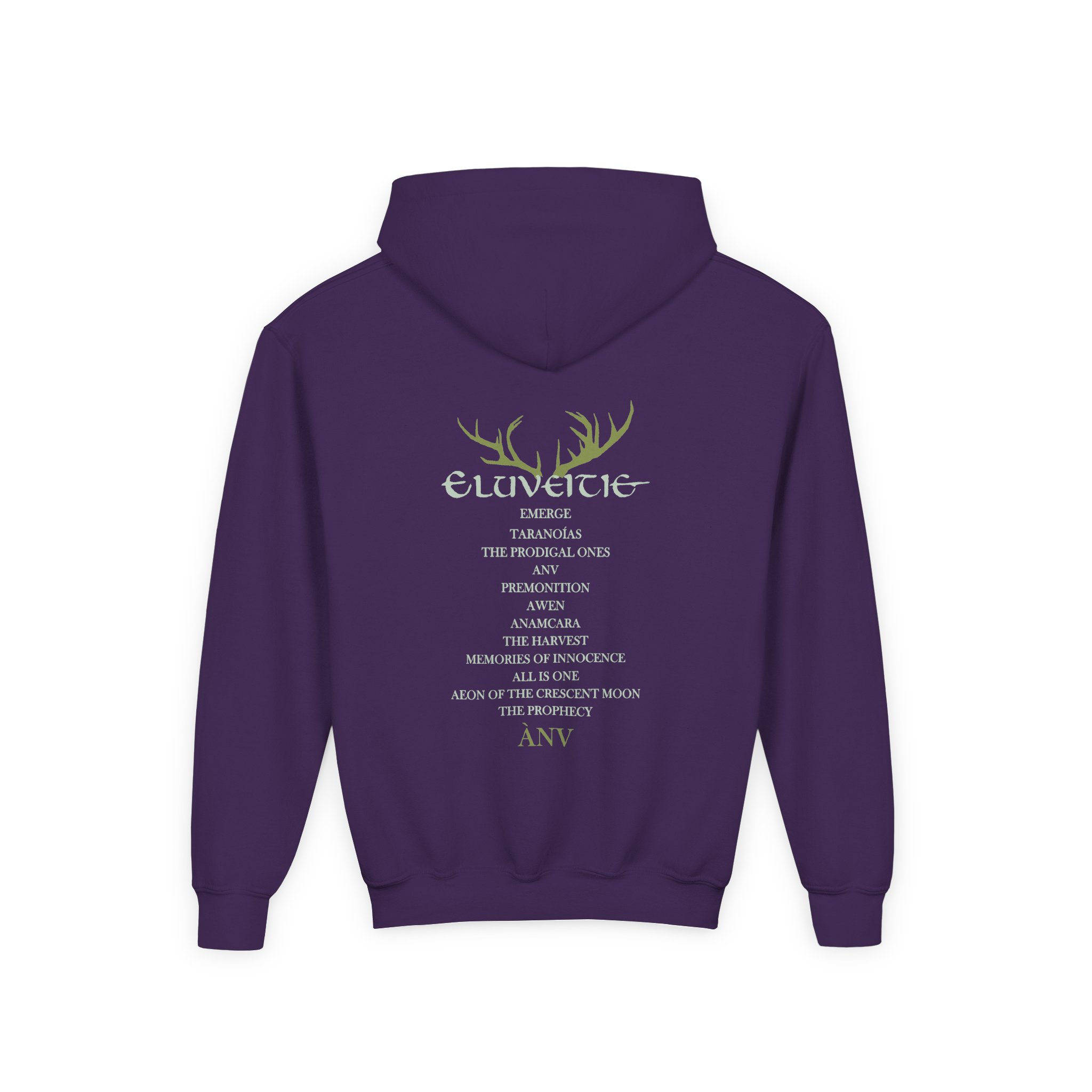Eluveitie Anv Cover Youth Heavy Blend Hooded Sweatshirt - Image 8
