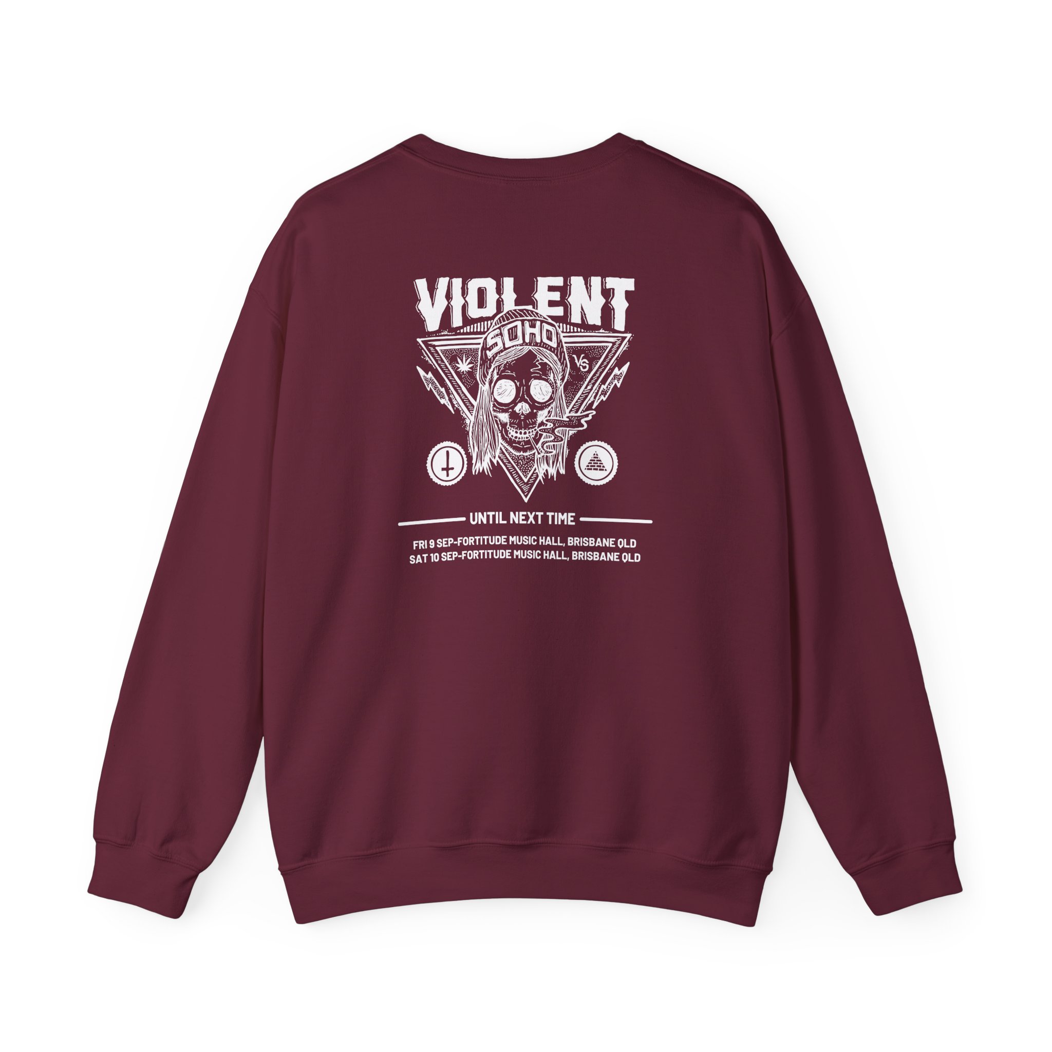 Violent Soho Until Next Time Blazin' Skull Unisex Heavy Blend™ Crewneck Sweatshirt - Image 4