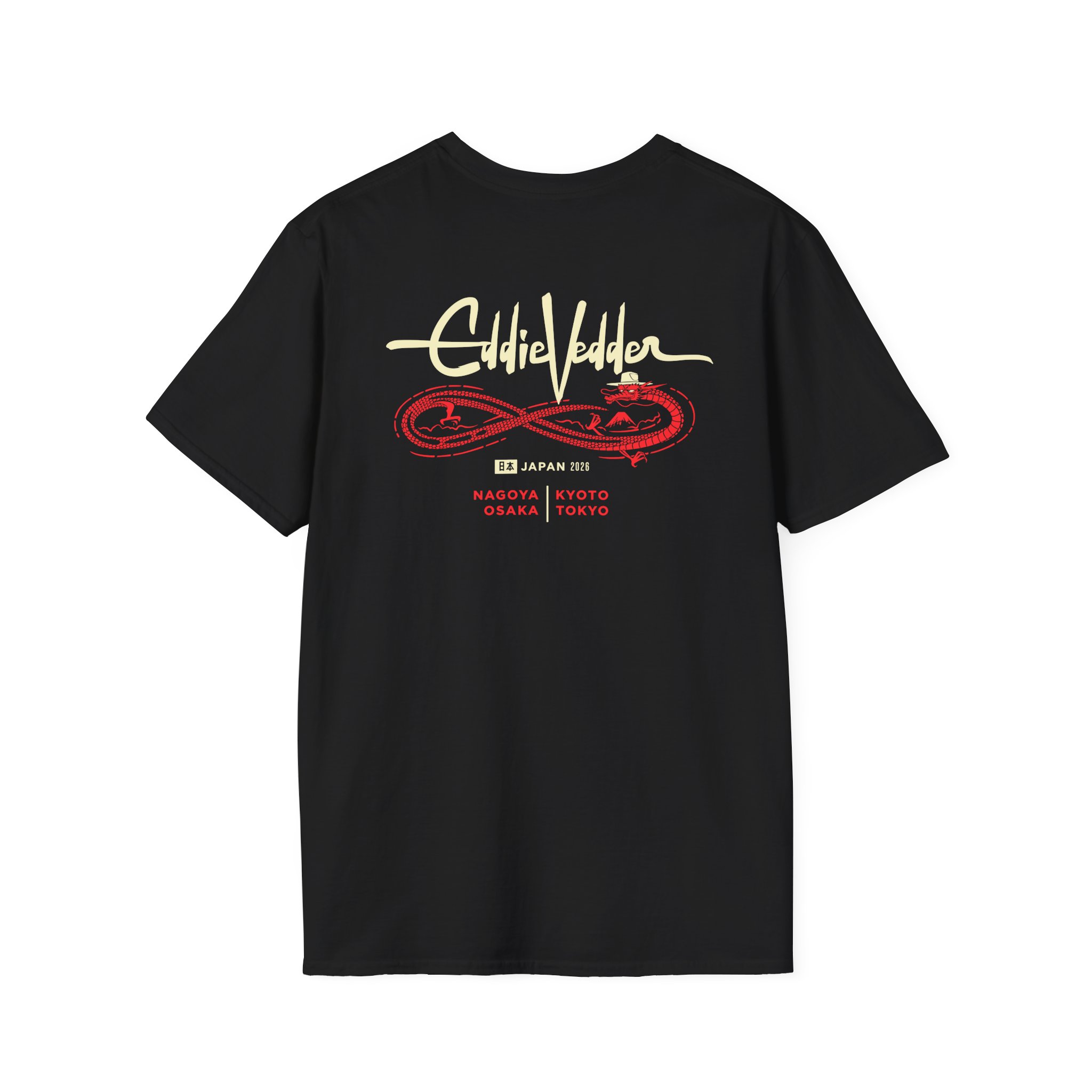 Eddie Vedder Figure 8 Dragon Unisex Softstyle T-Shirt - Image 2