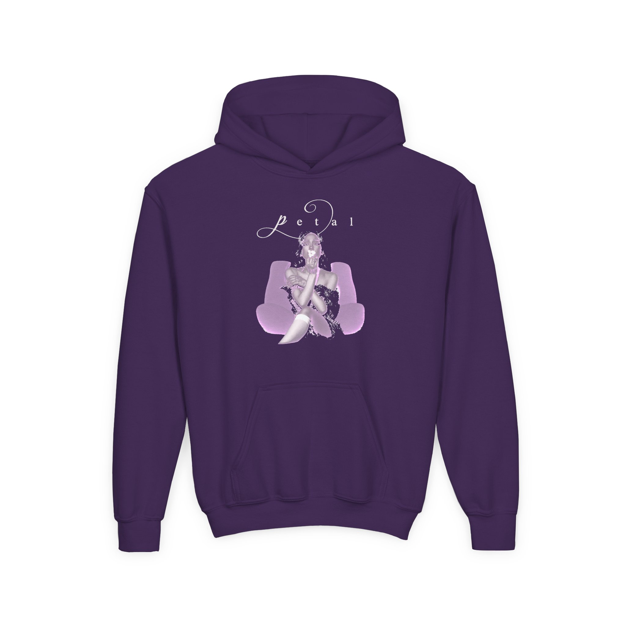 AG petal script Youth Heavy Blend Hooded Sweatshirt - Image 9