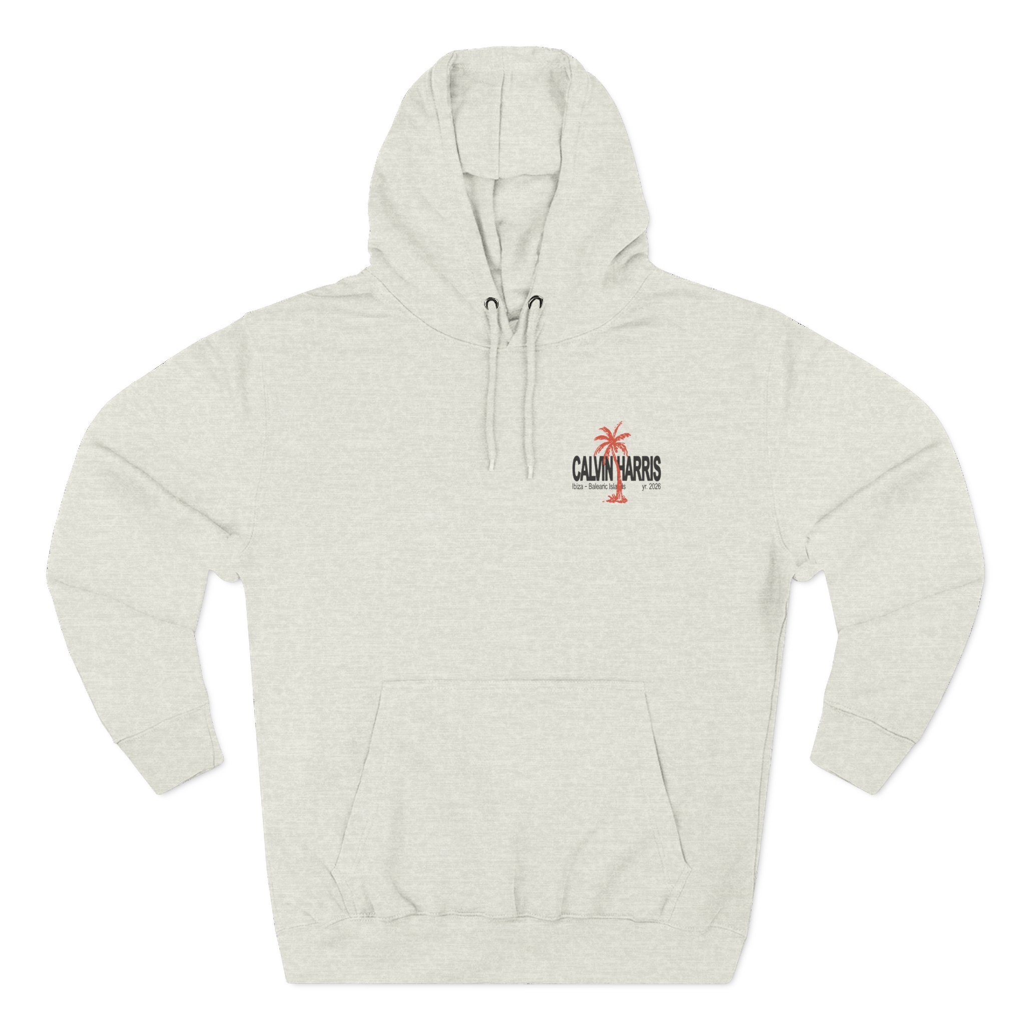 Calvin Harris Ecru Palm Three-Panel Fleece Hoodie - Image 9