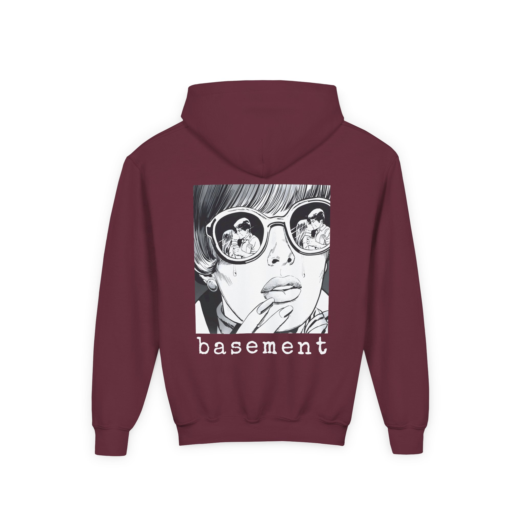 Cold Cuts Basement Couple Youth Heavy Blend Hooded Sweatshirt - Image 4