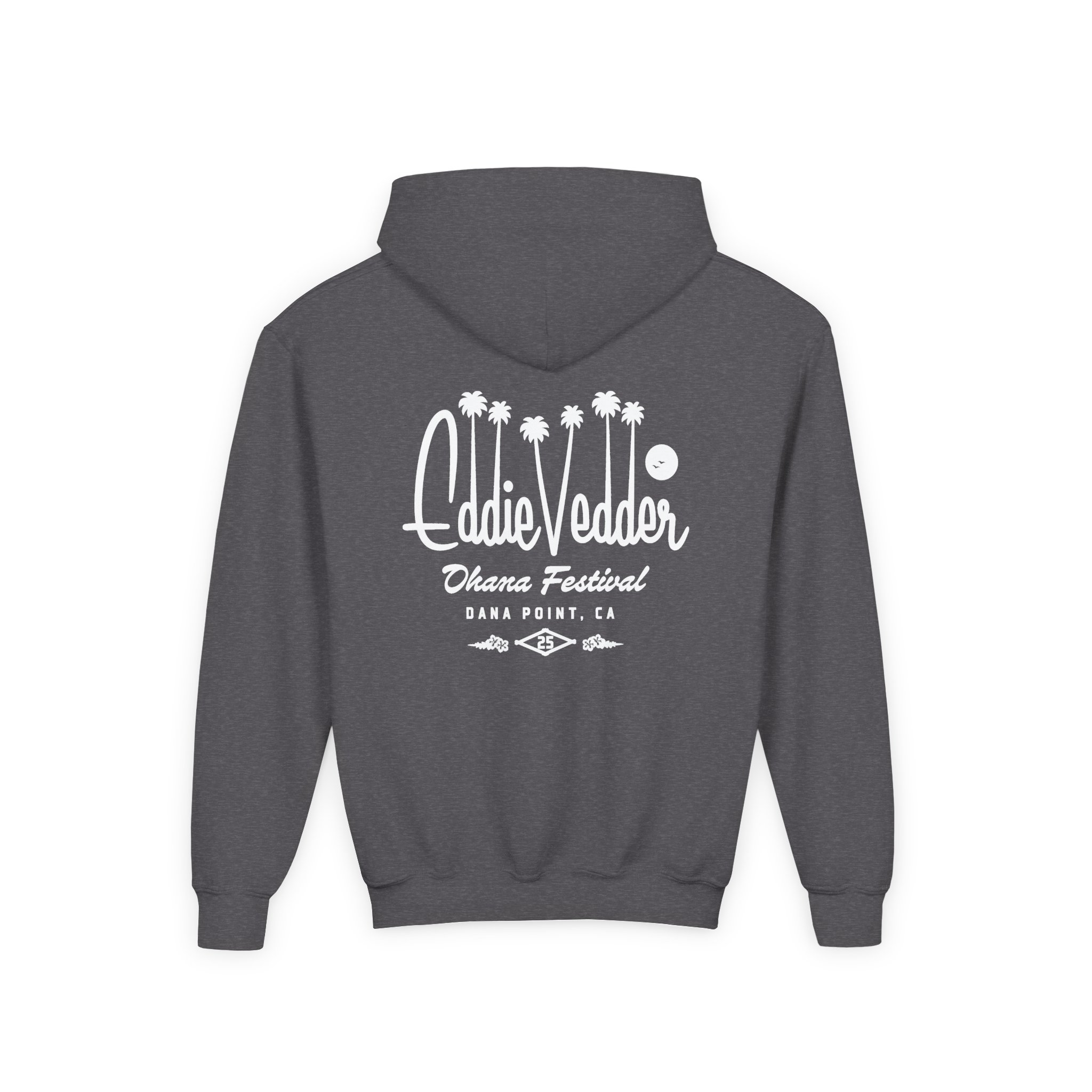Eddie Vedder Palm Script Youth Heavy Blend Hooded Sweatshirt - Image 8