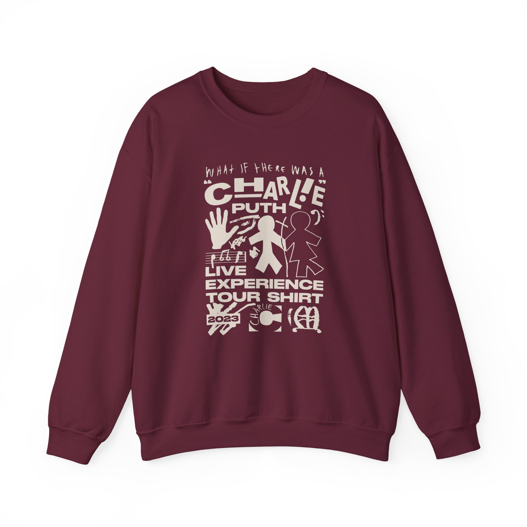 Charlie Puth What If There Was A Tour Unisex Heavy Blend™ Crewneck Sweatshirt - Image 3