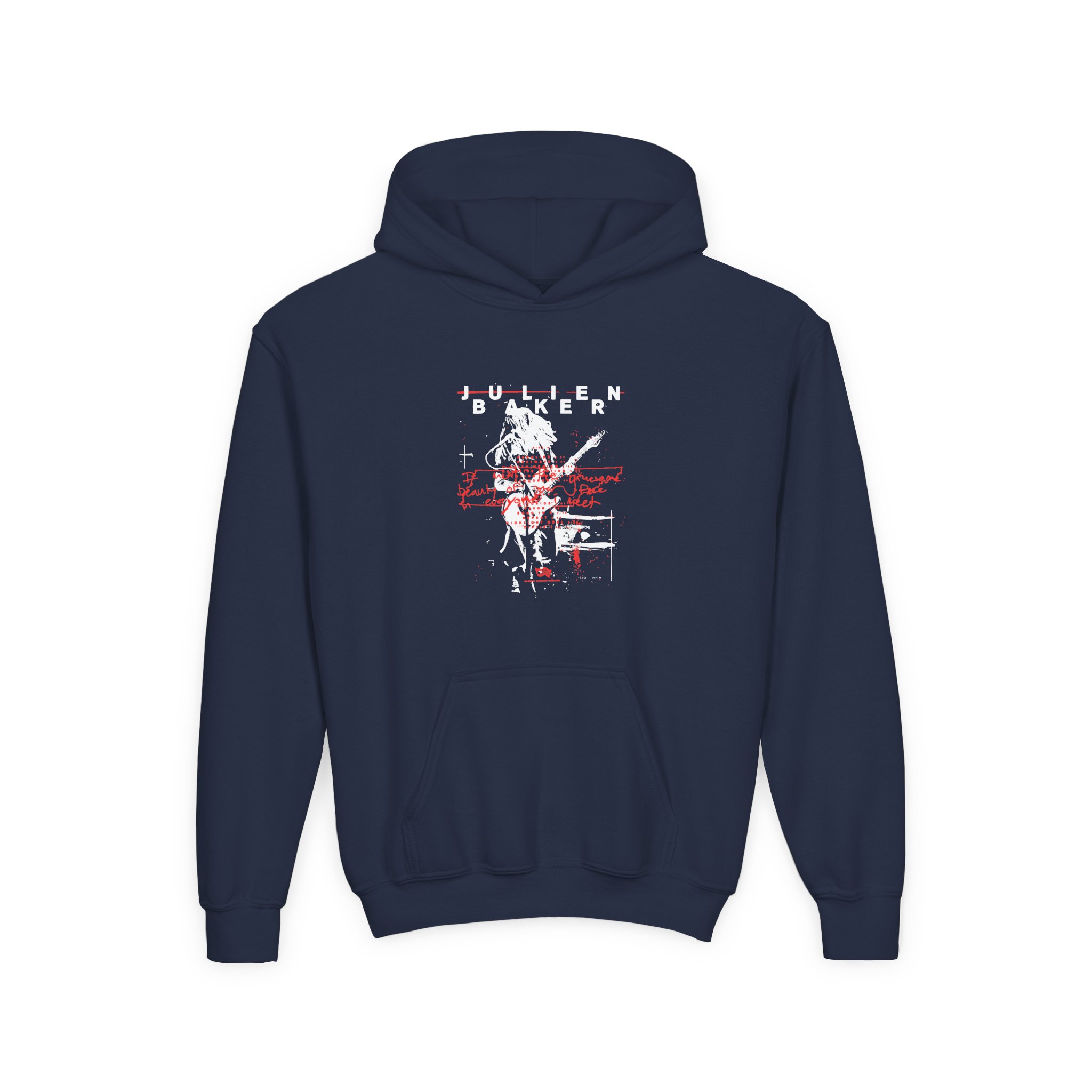 Julien Baker Live Flier Youth Heavy Blend Hooded Sweatshirt - Image 7